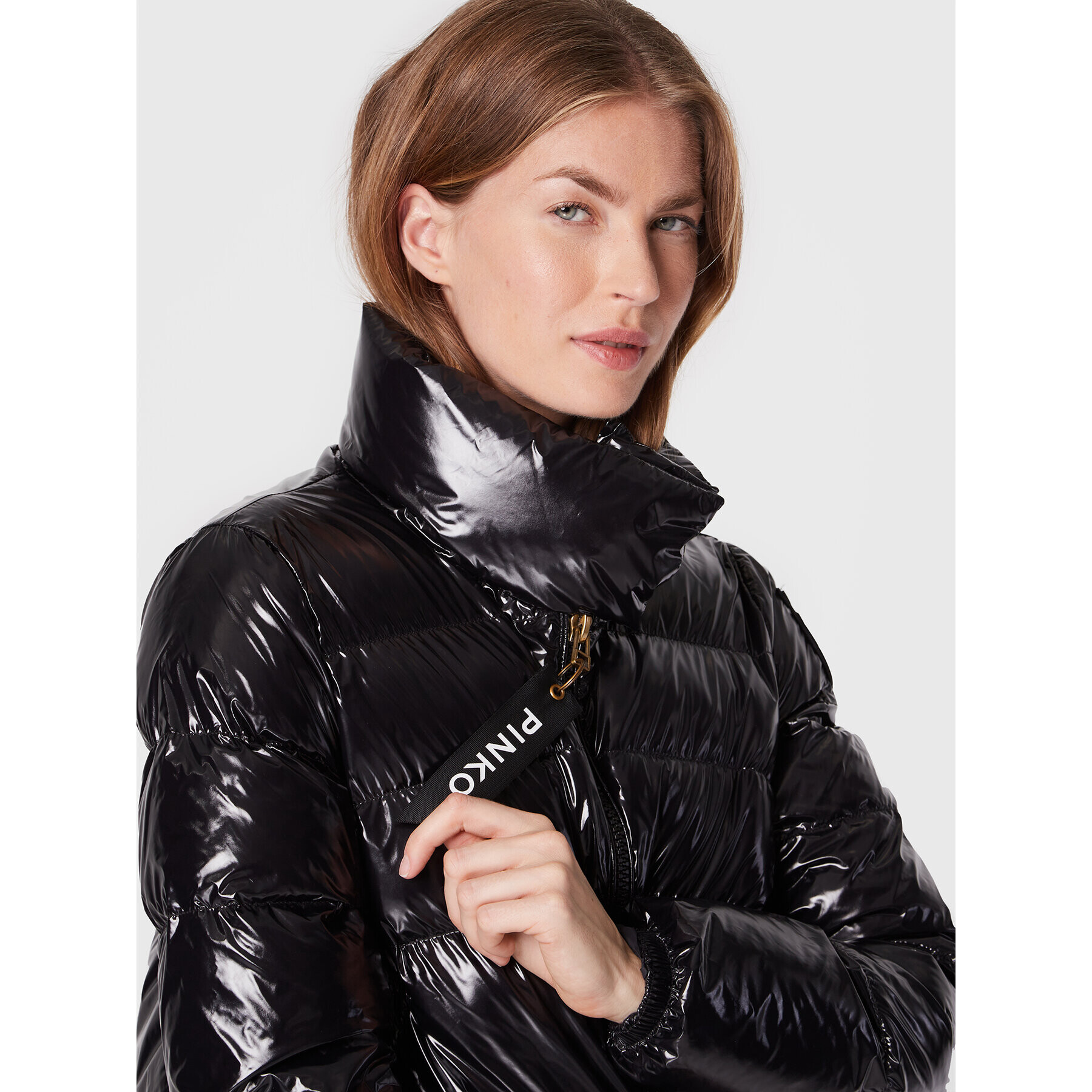 Pinko Пухено яке Mirco 1G17XG A00N Черен Regular Fit - Pepit.bg
