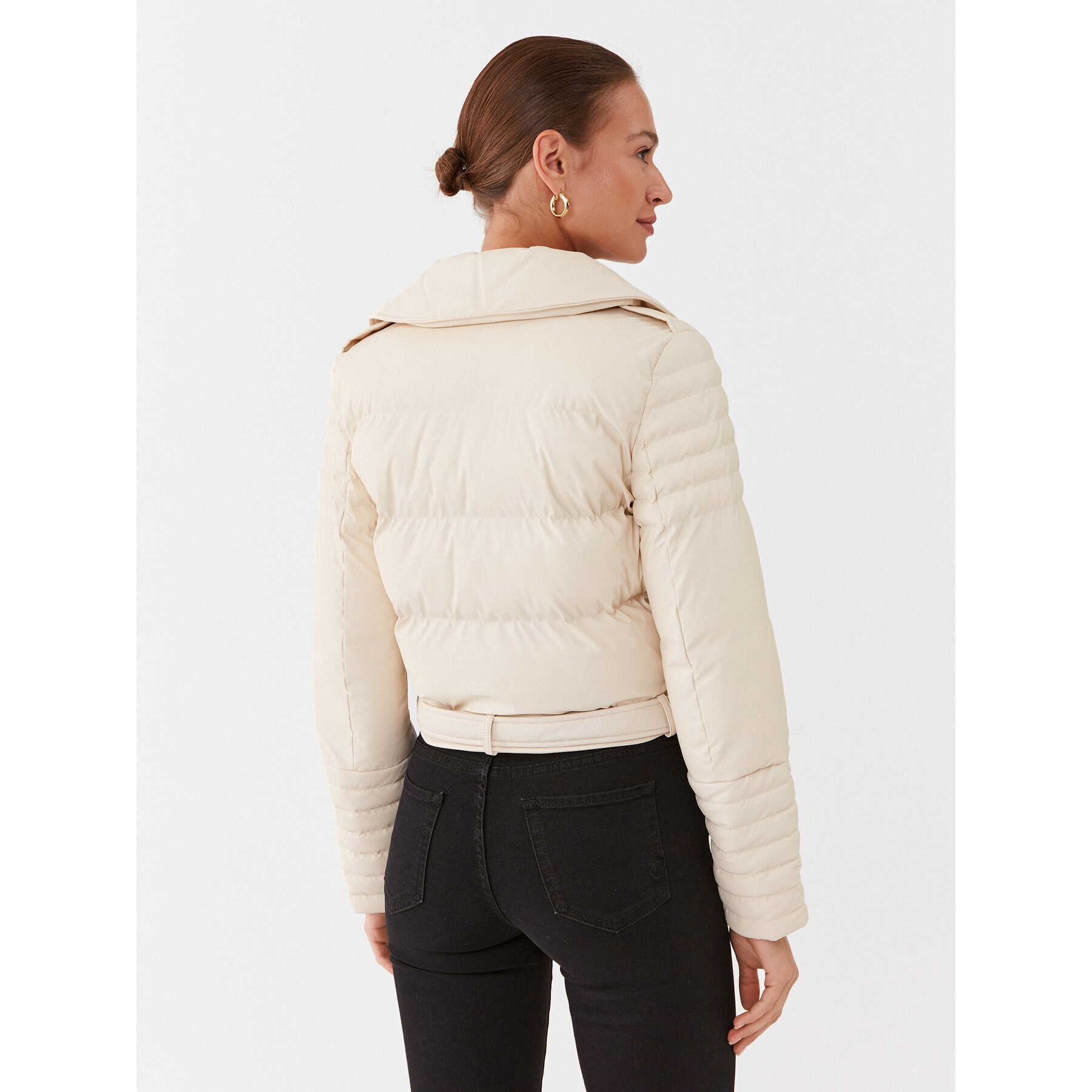 Pinko Пухено яке Case 101670 A13D Бежов Regular Fit - Pepit.bg