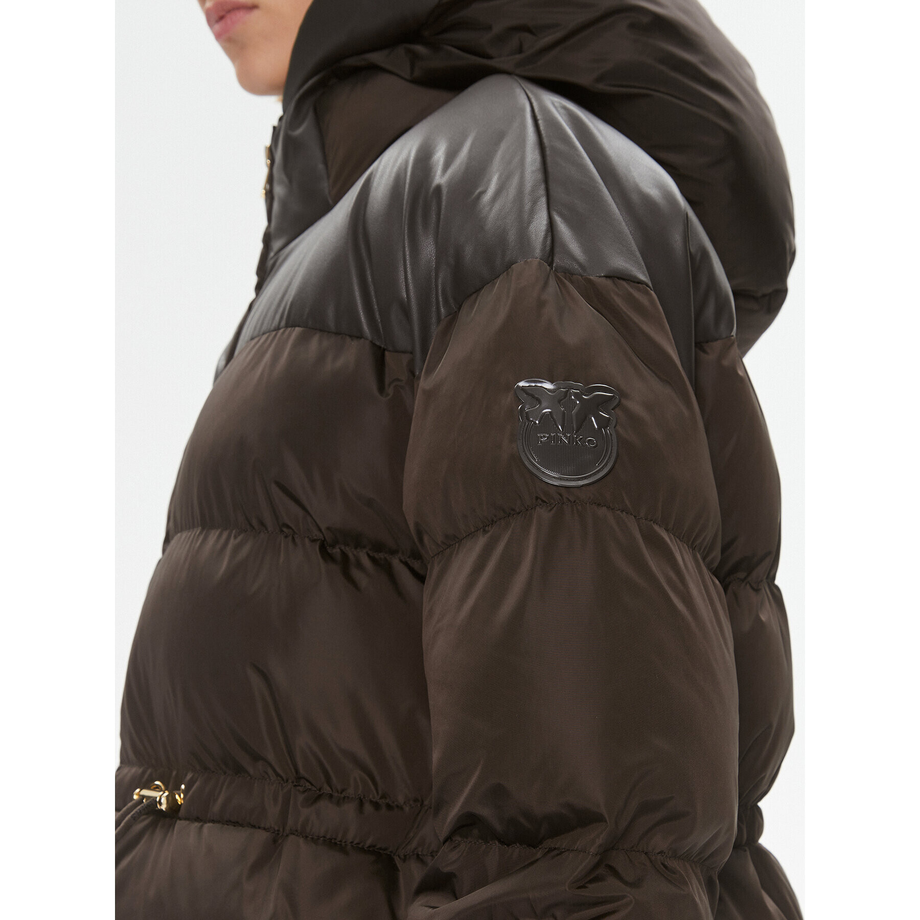 Pinko Пухено яке Client 101604 A11P Кафяв Regular Fit - Pepit.bg