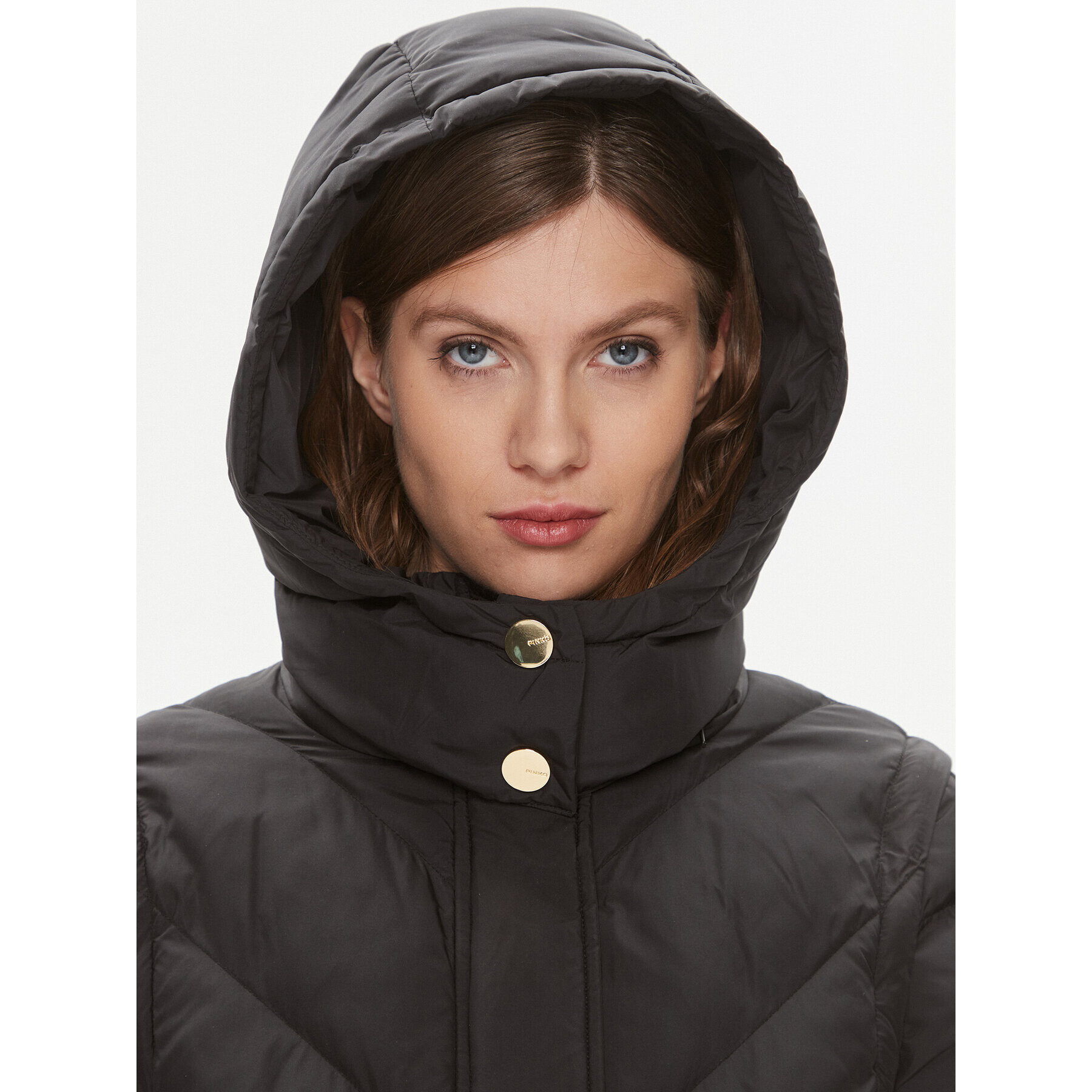 Pinko Пухено яке Computer 101601 A11M Черен Regular Fit - Pepit.bg