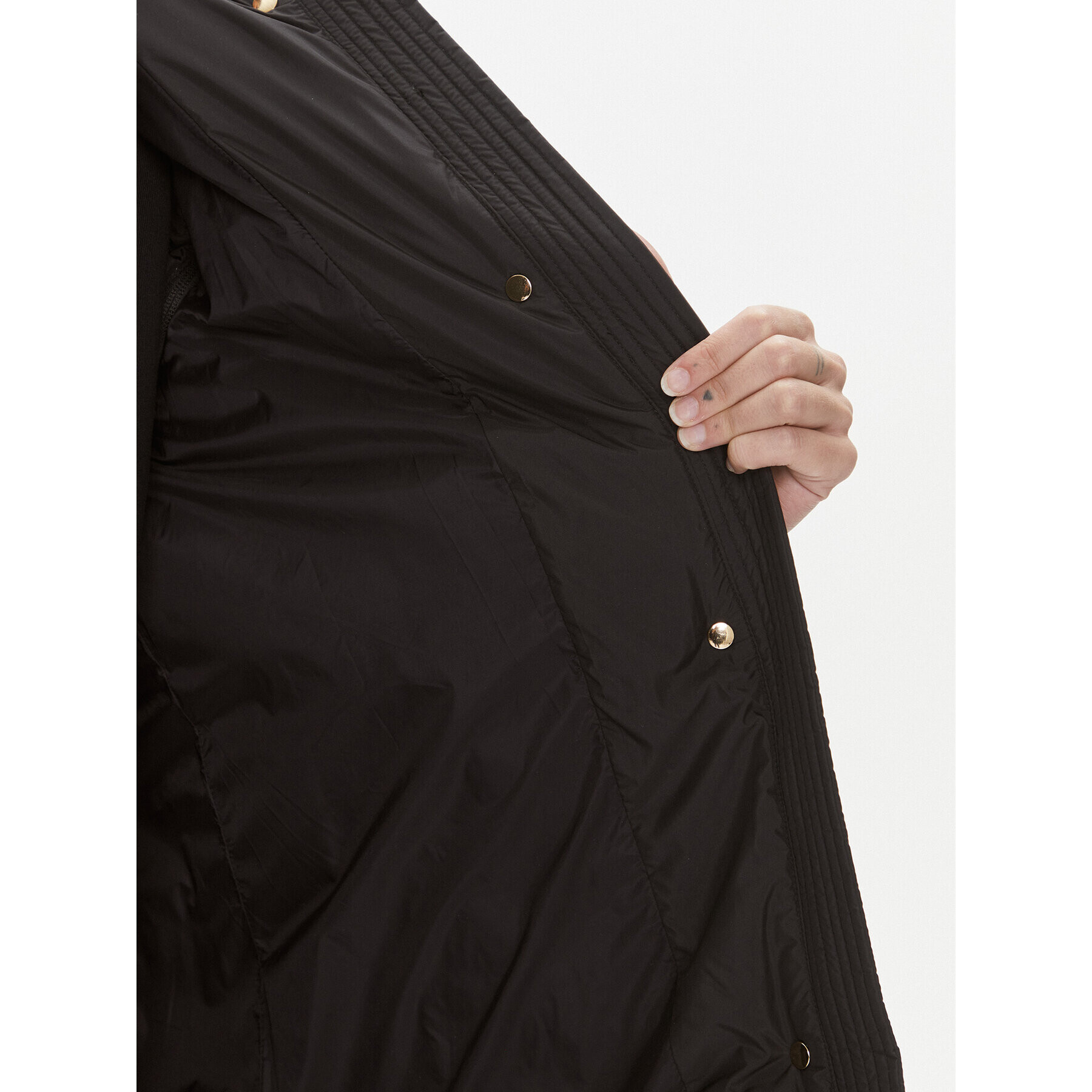 Pinko Пухено яке Computer 101601 A11M Черен Regular Fit - Pepit.bg