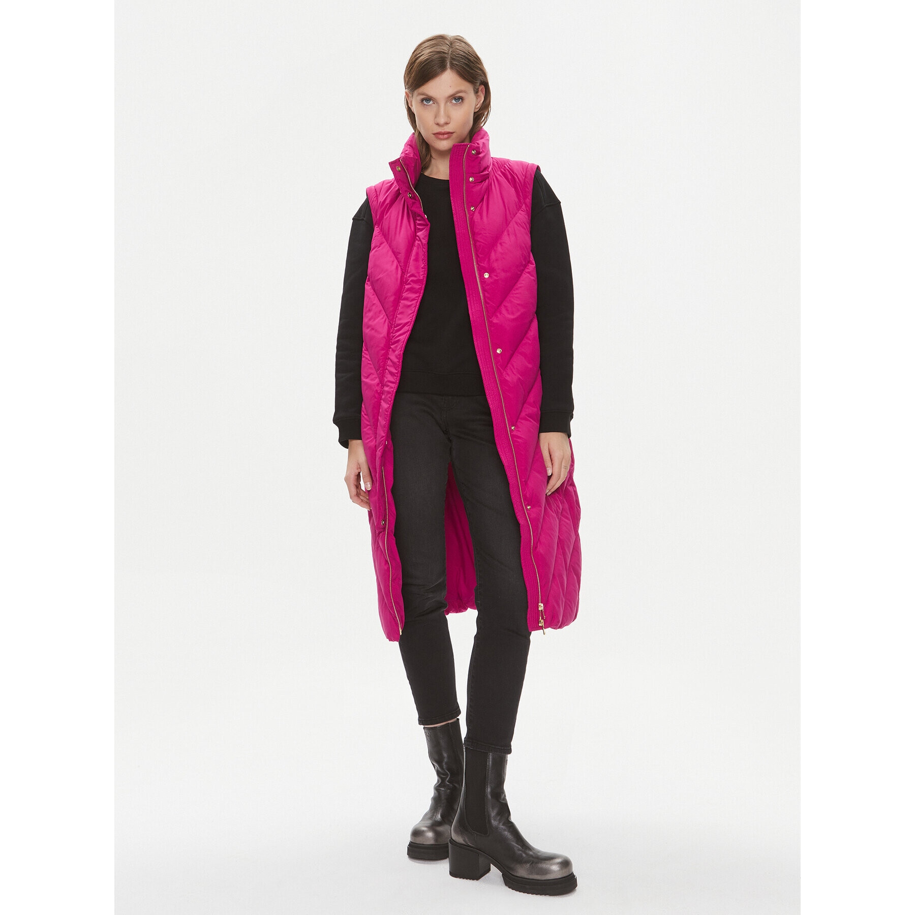 Pinko Пухено яке Computer 101601 A11M Виолетов Regular Fit - Pepit.bg