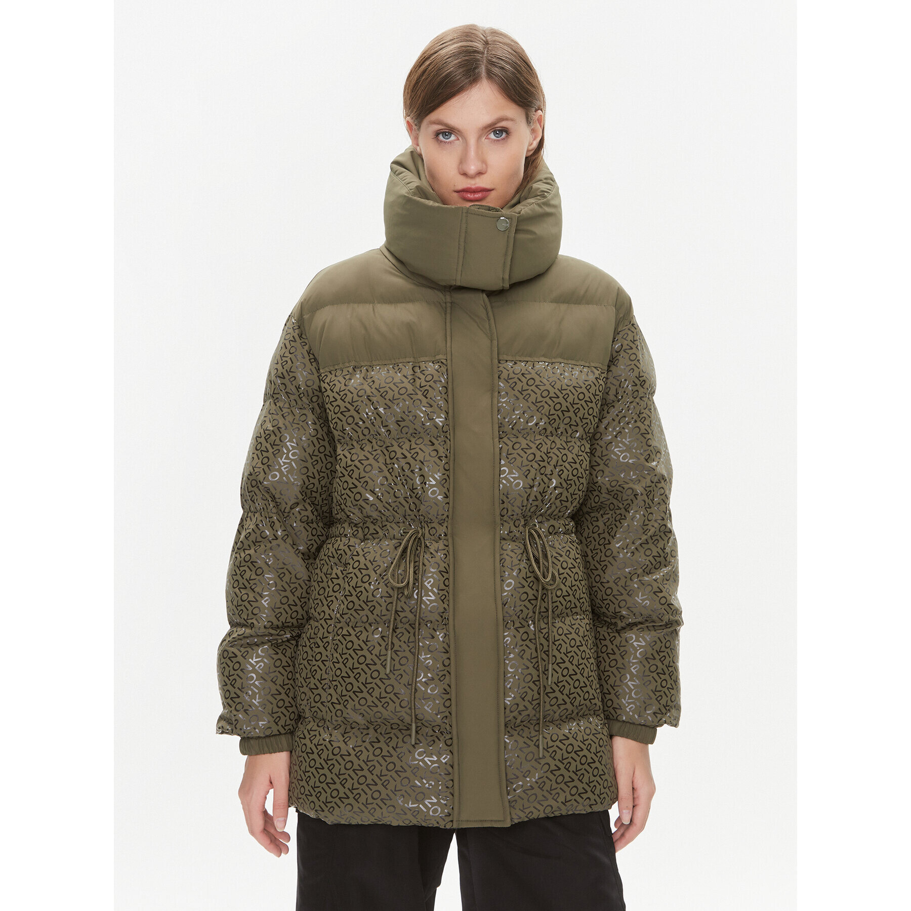 Pinko Пухено яке Convalida 101641 A127 Каки Regular Fit - Pepit.bg