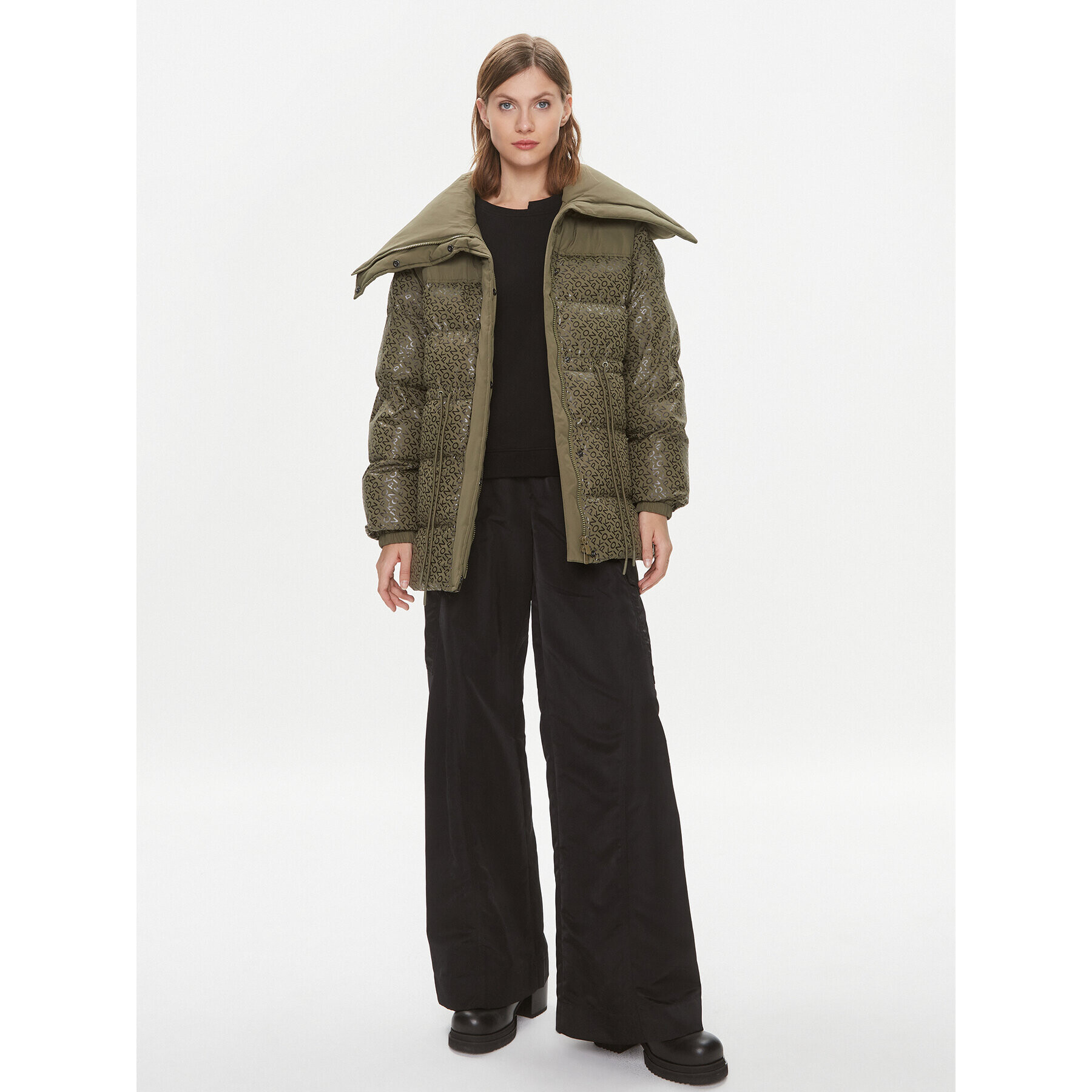 Pinko Пухено яке Convalida 101641 A127 Каки Regular Fit - Pepit.bg
