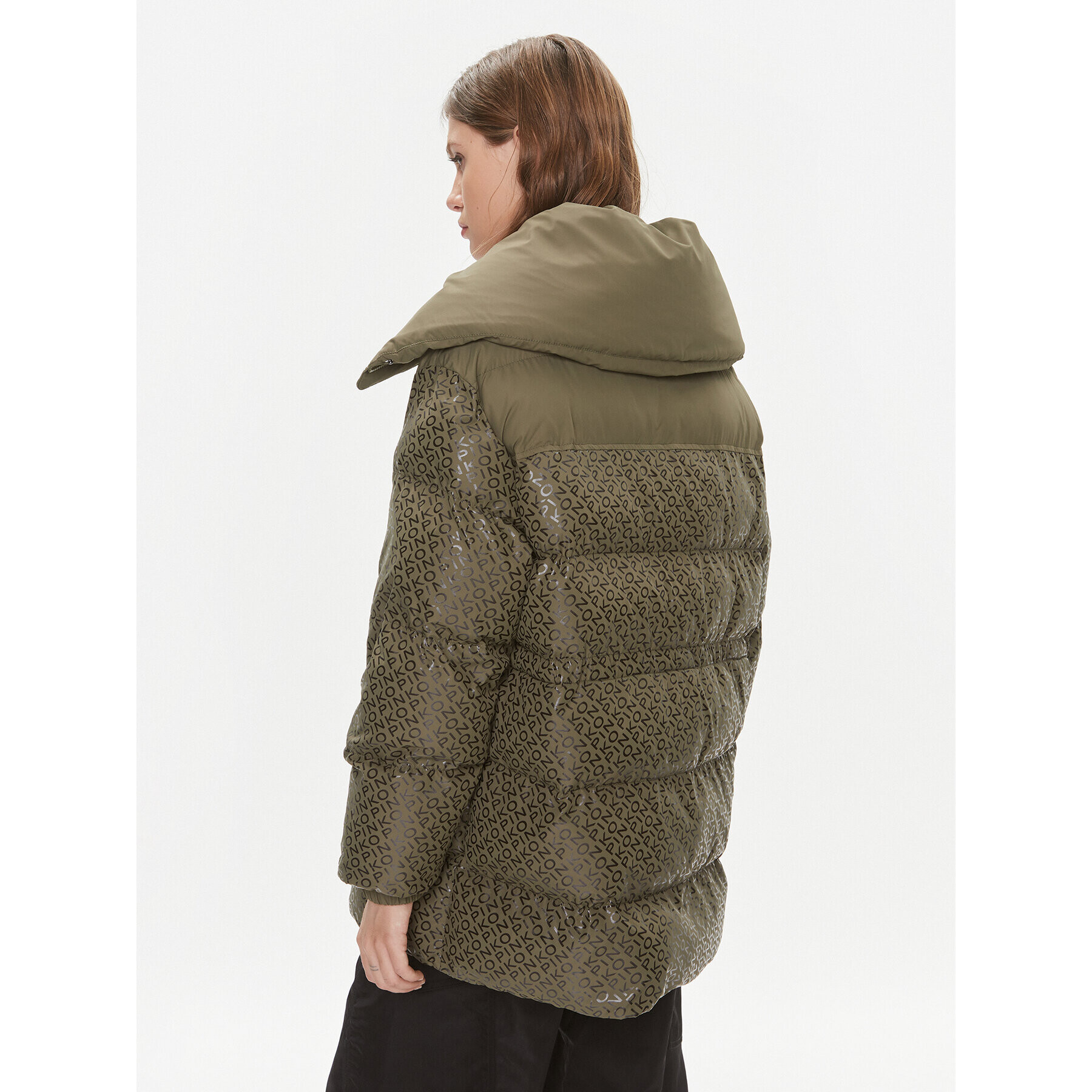 Pinko Пухено яке Convalida 101641 A127 Каки Regular Fit - Pepit.bg