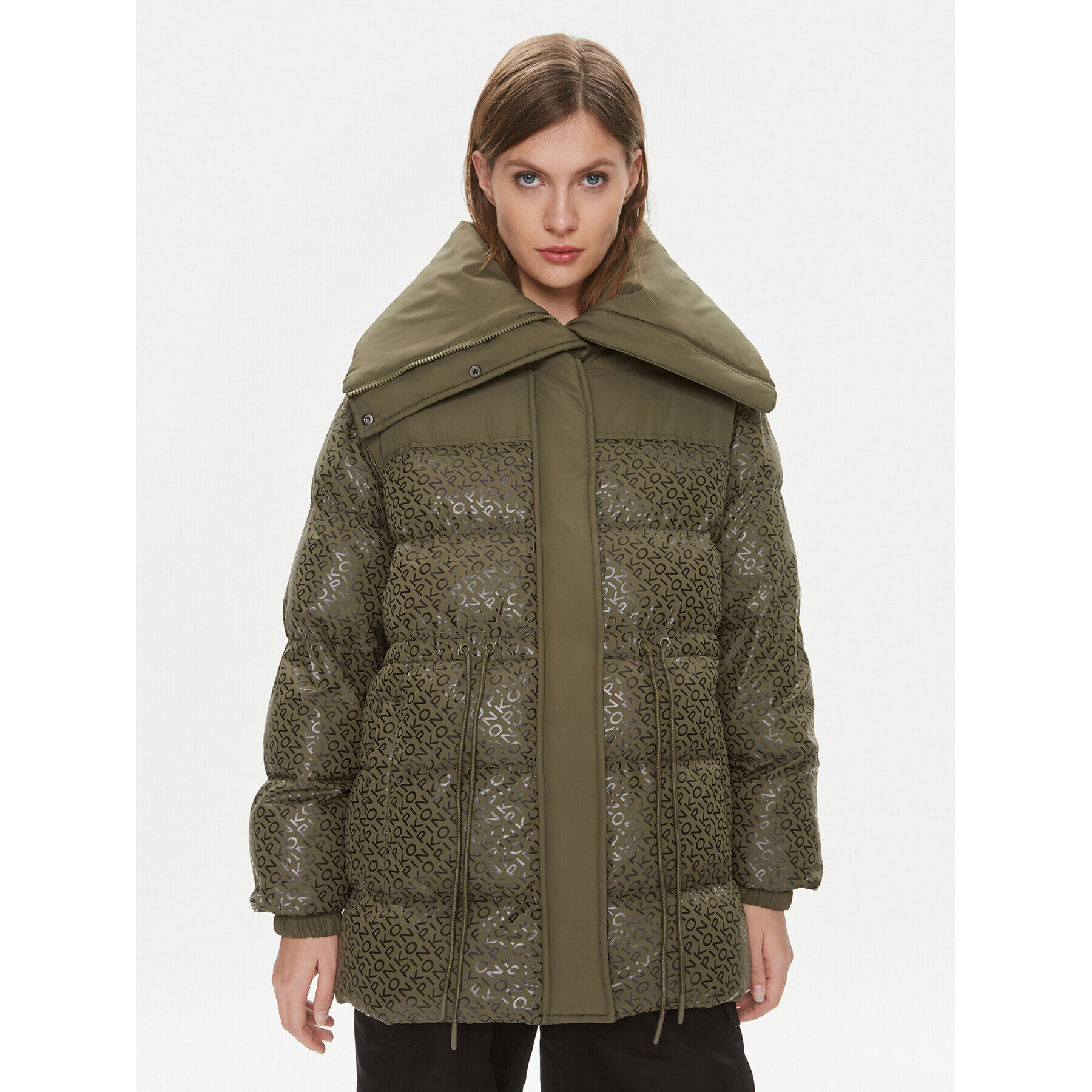 Pinko Пухено яке Convalida 101641 A127 Каки Regular Fit - Pepit.bg