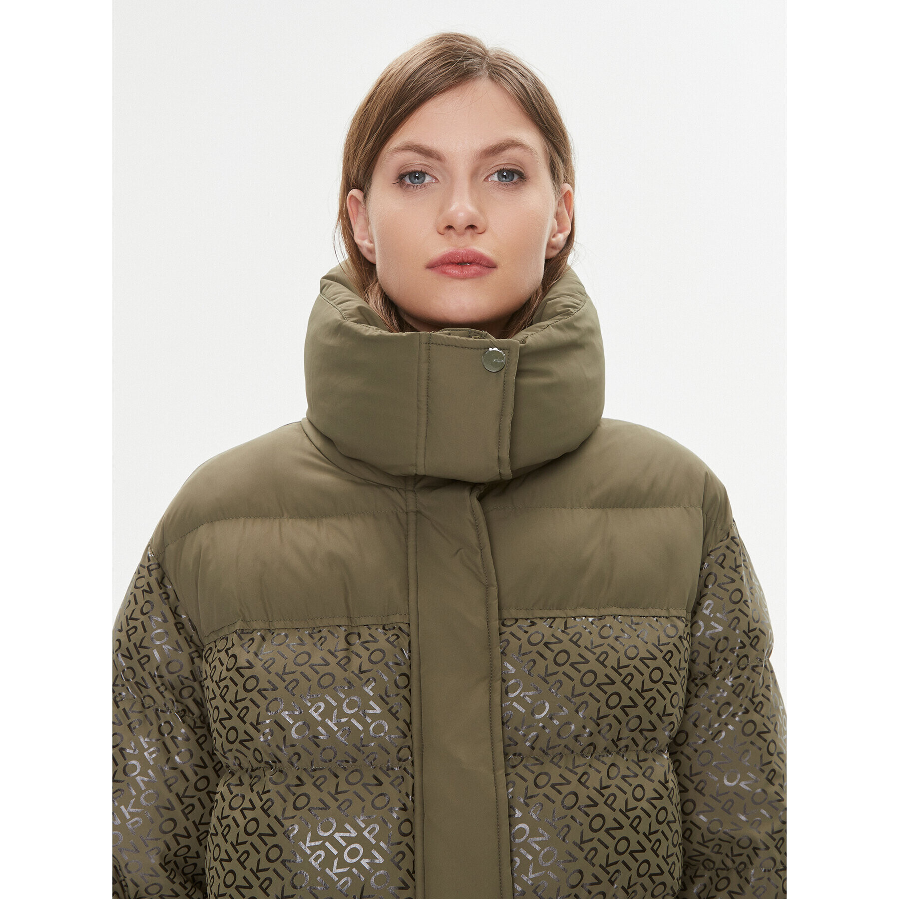 Pinko Пухено яке Convalida 101641 A127 Каки Regular Fit - Pepit.bg
