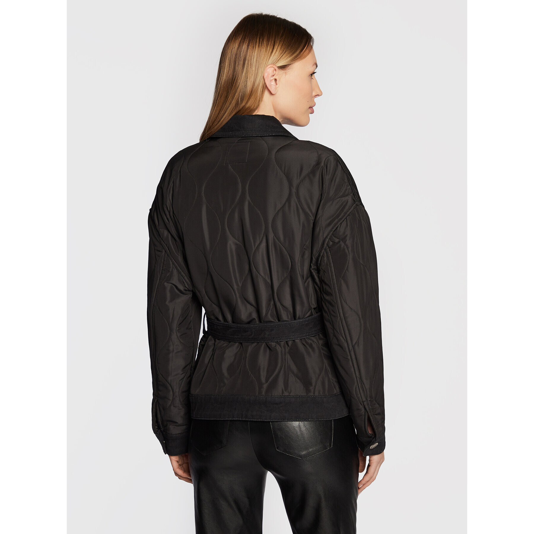 Pinko Пухено яке Crocchio 1J110W A0A2 Черен Regular Fit - Pepit.bg