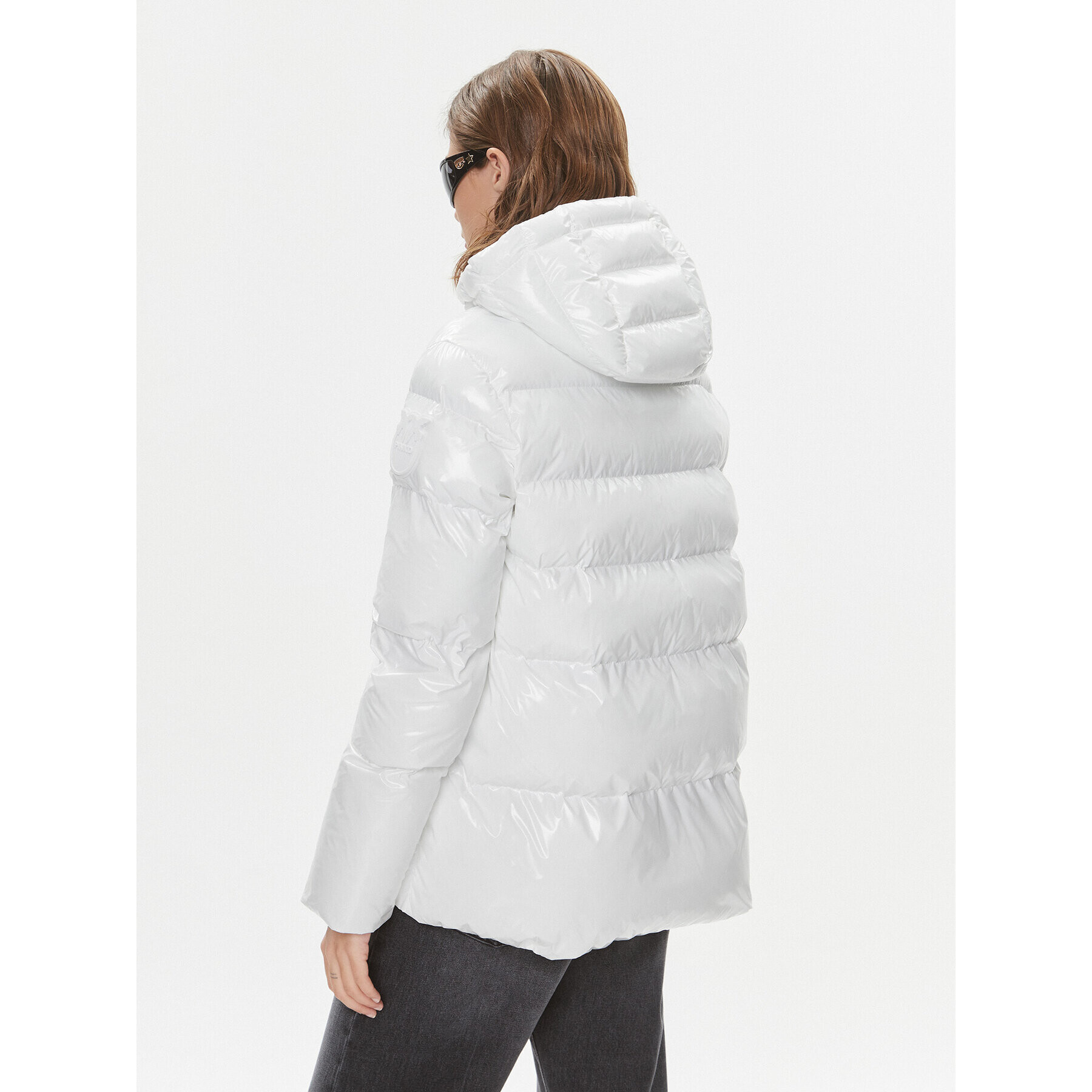 Pinko Пухено яке Eleodoro 101597 A11K Бял Regular Fit - Pepit.bg