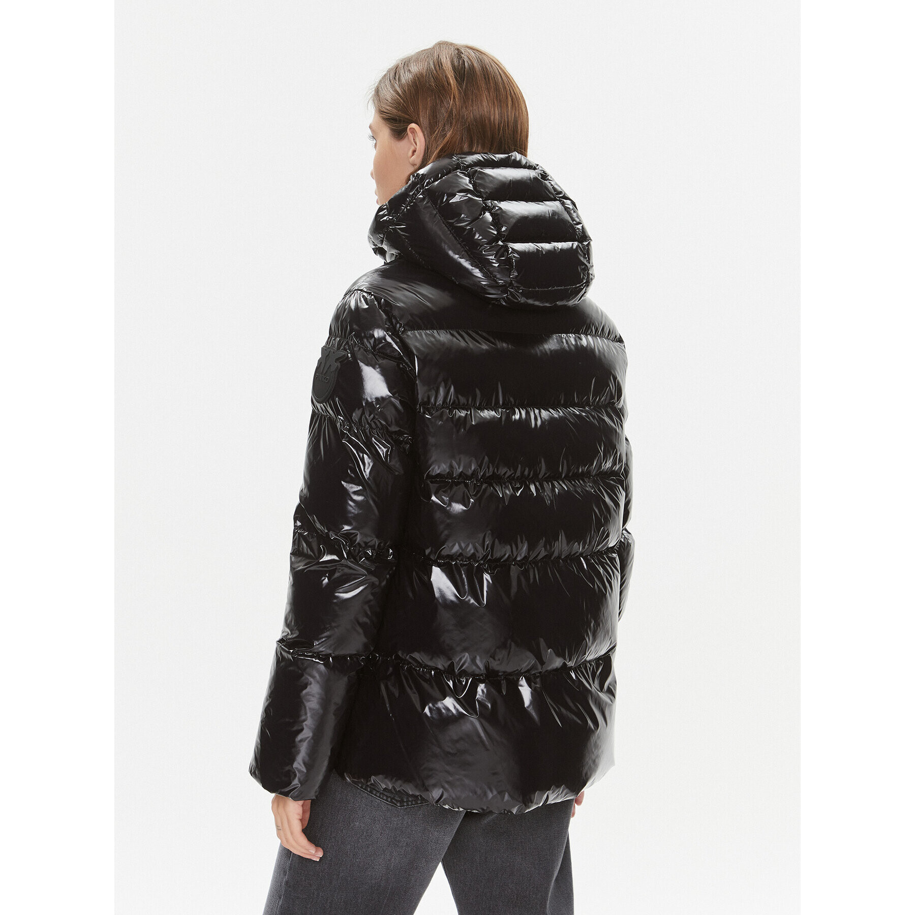 Pinko Пухено яке Eleodoro 101597 A11K Черен Regular Fit - Pepit.bg