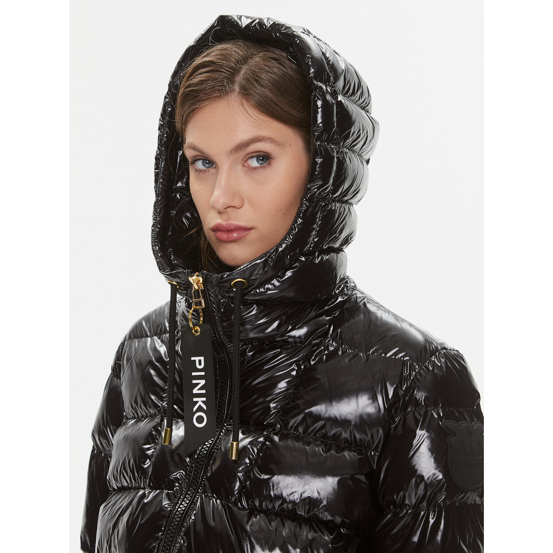 Pinko Пухено яке Eleodoro 101597 A11K Черен Regular Fit - Pepit.bg