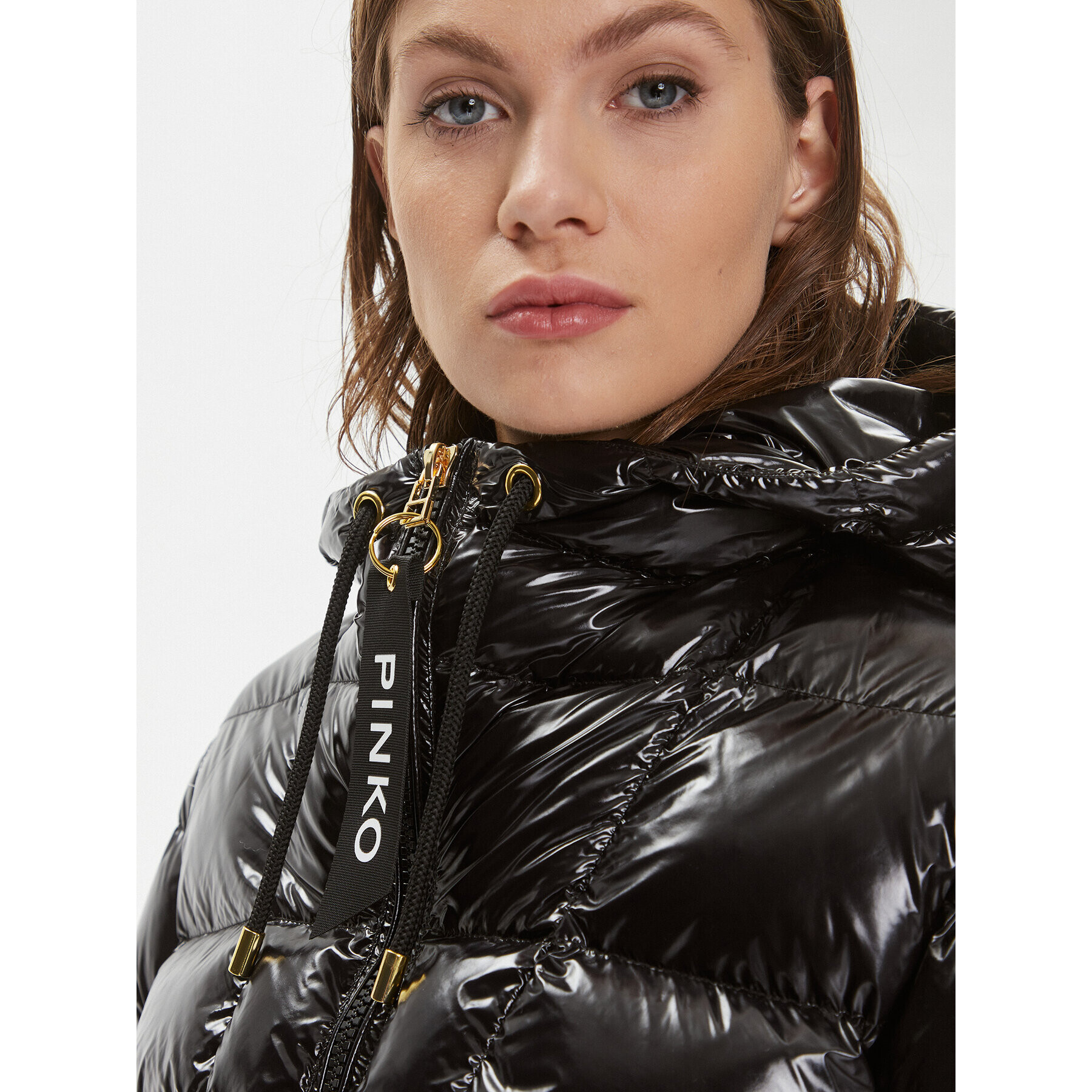 Pinko Пухено яке Eleodoro 101597 A11K Черен Regular Fit - Pepit.bg