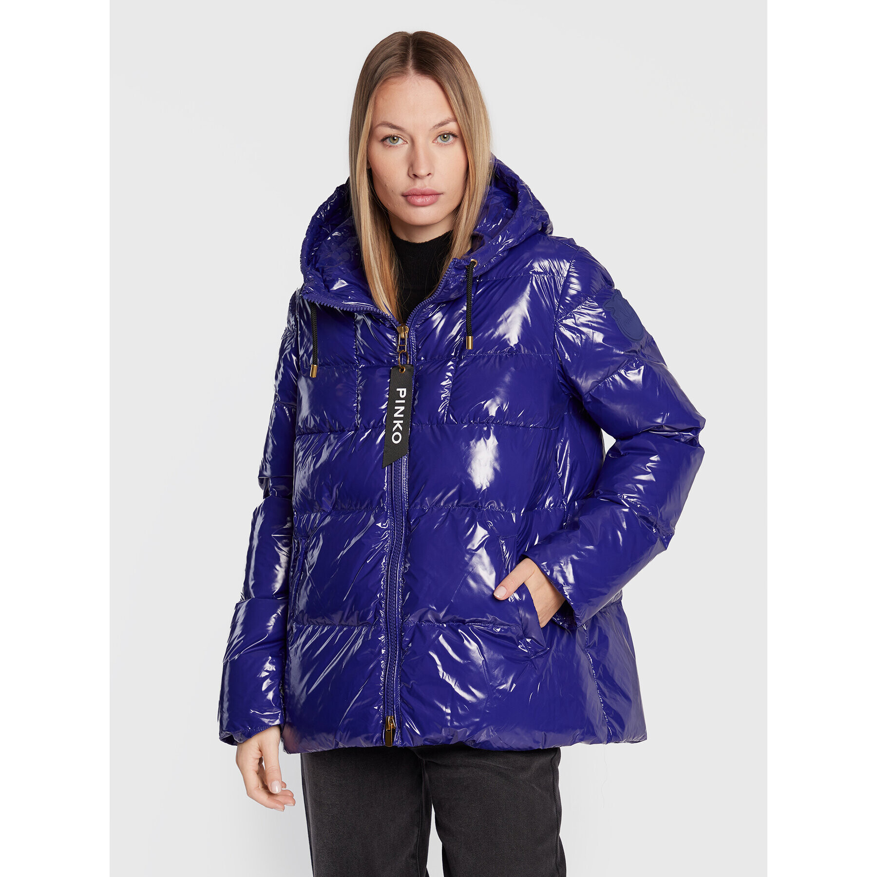 Pinko Пухено яке Eleodoro 3 1G17XF A00N Син Regular Fit - Pepit.bg