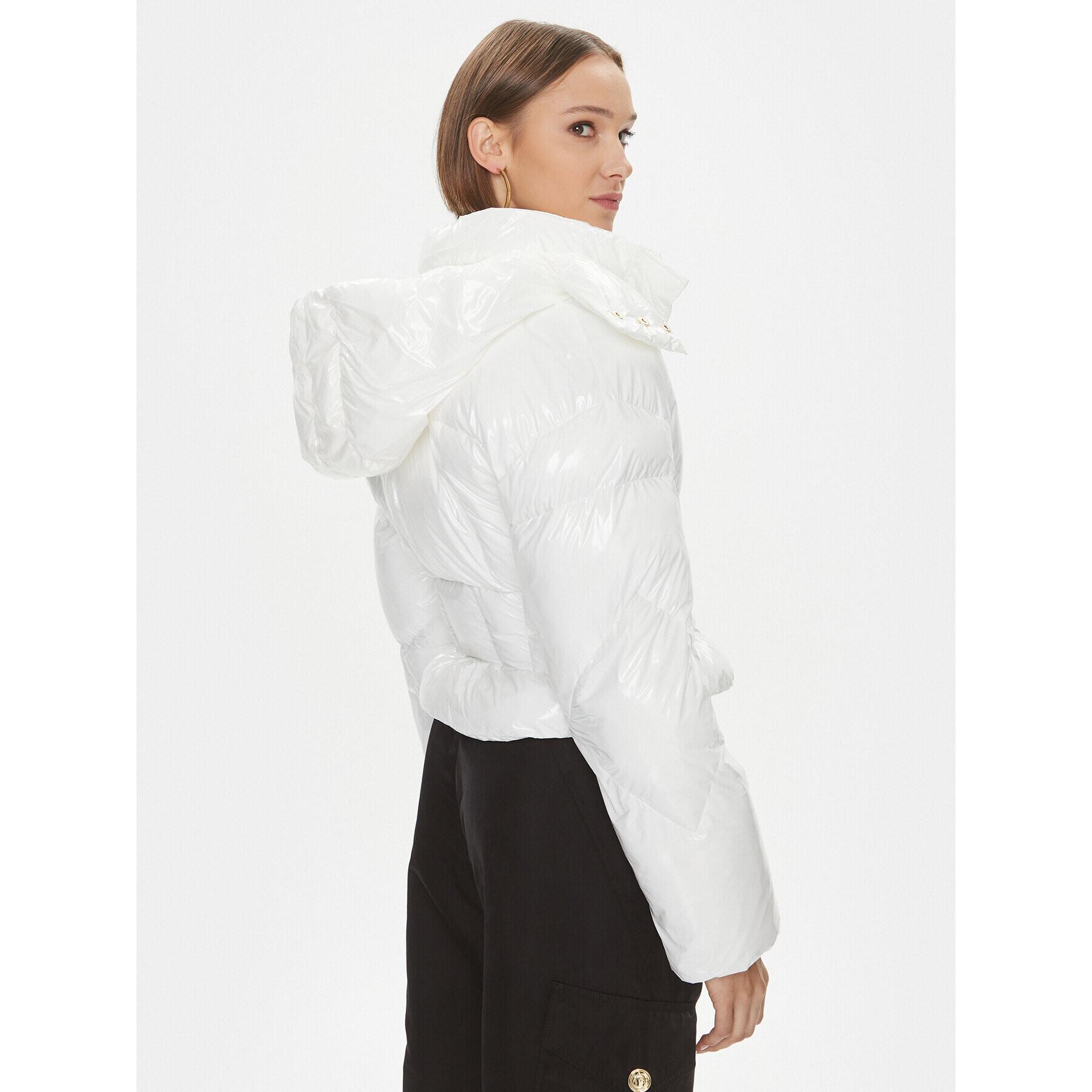 Pinko Пухено яке Gateway 101596 A00N Бял Regular Fit - Pepit.bg