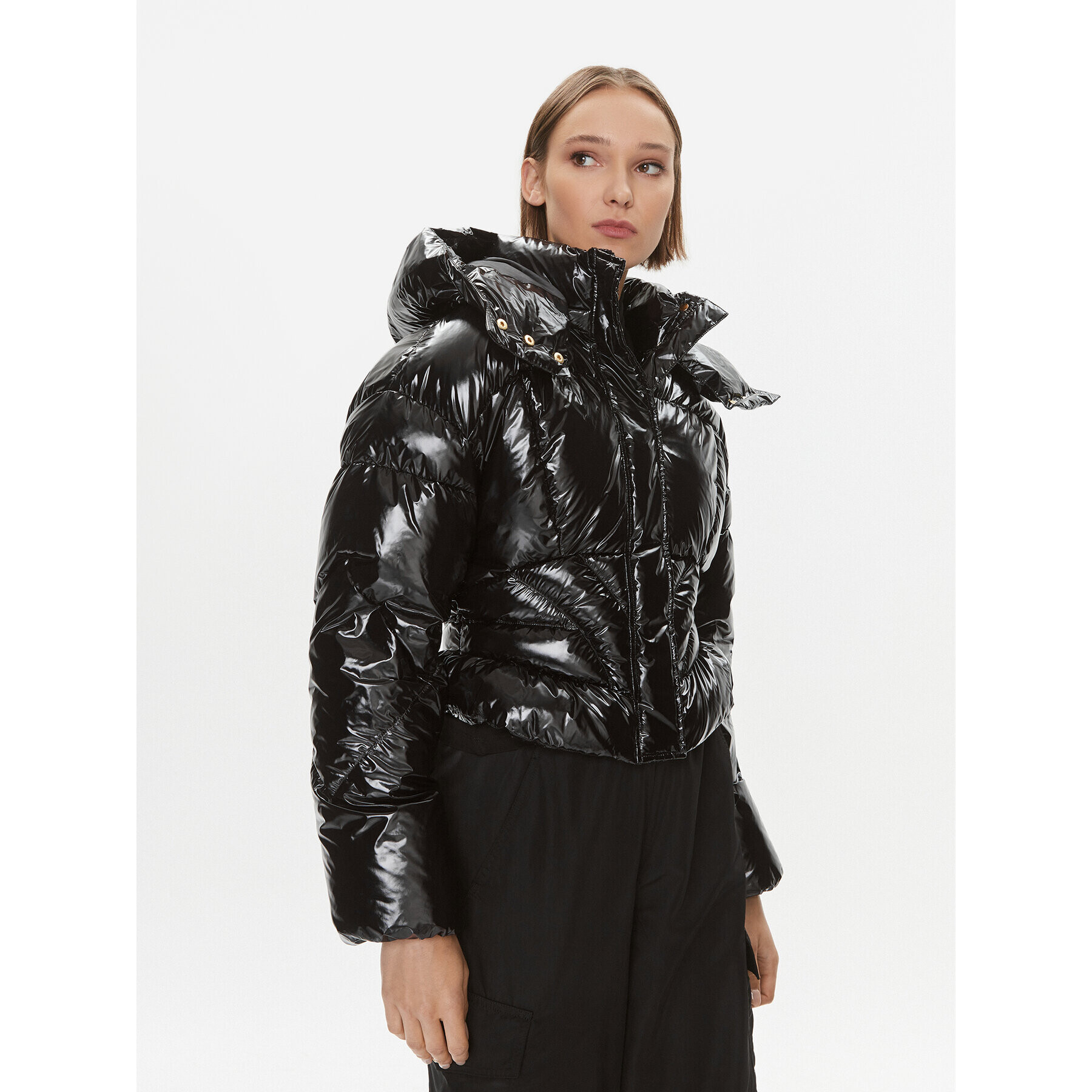 Pinko Пухено яке Gateway 101596 A00N Черен Regular Fit - Pepit.bg