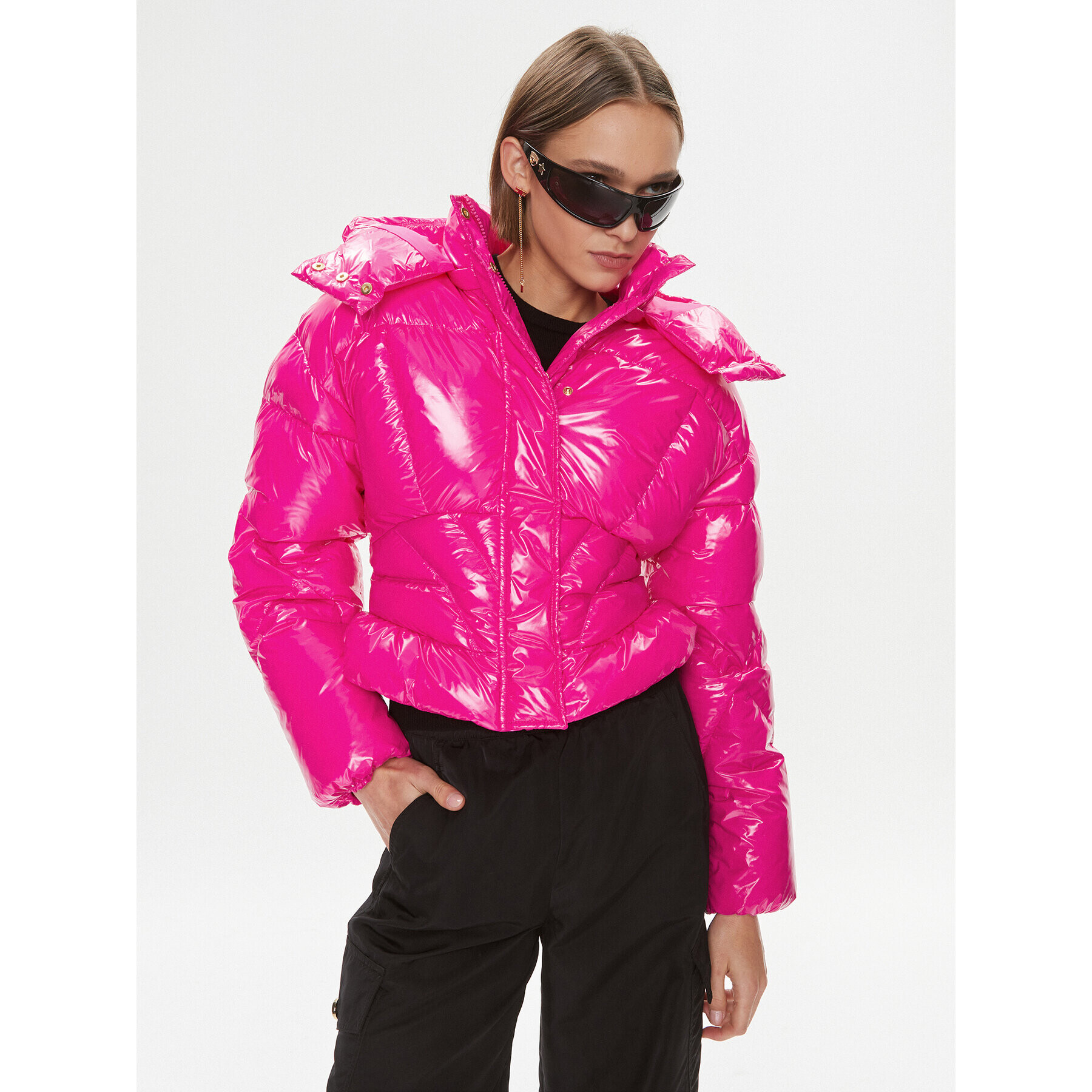 Pinko Пухено яке Gateway 101596 A00N Розов Regular Fit - Pepit.bg