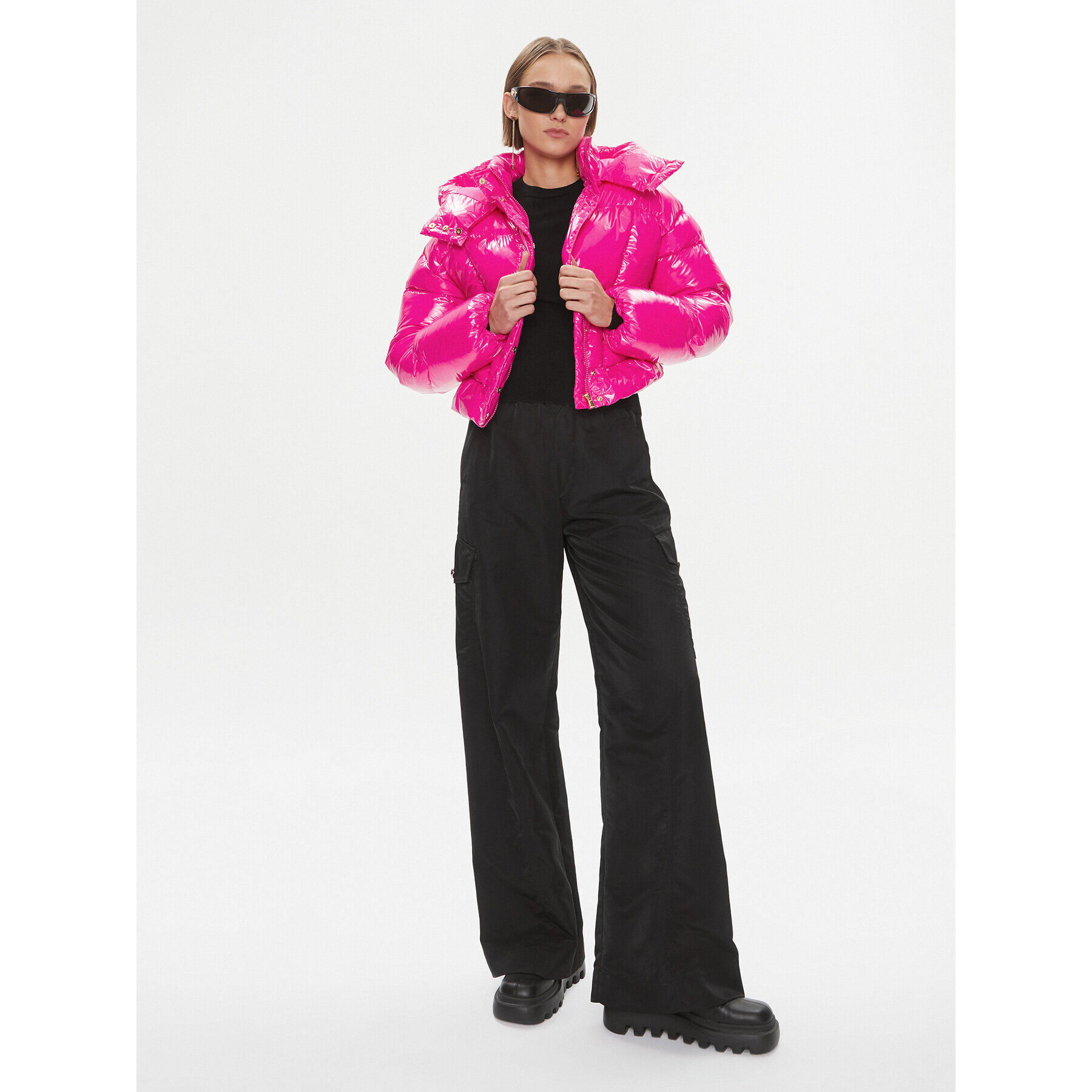 Pinko Пухено яке Gateway 101596 A00N Розов Regular Fit - Pepit.bg