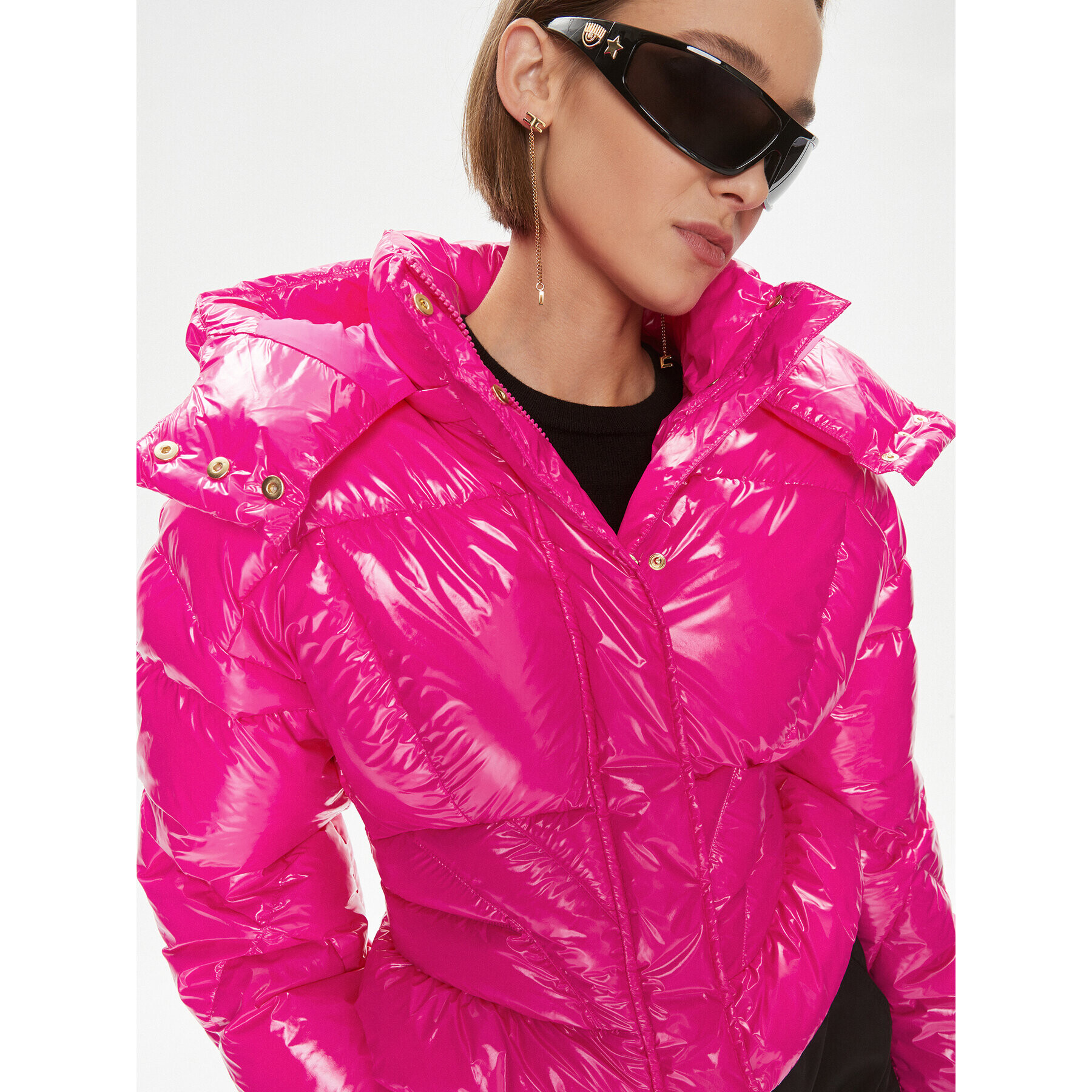 Pinko Пухено яке Gateway 101596 A00N Розов Regular Fit - Pepit.bg