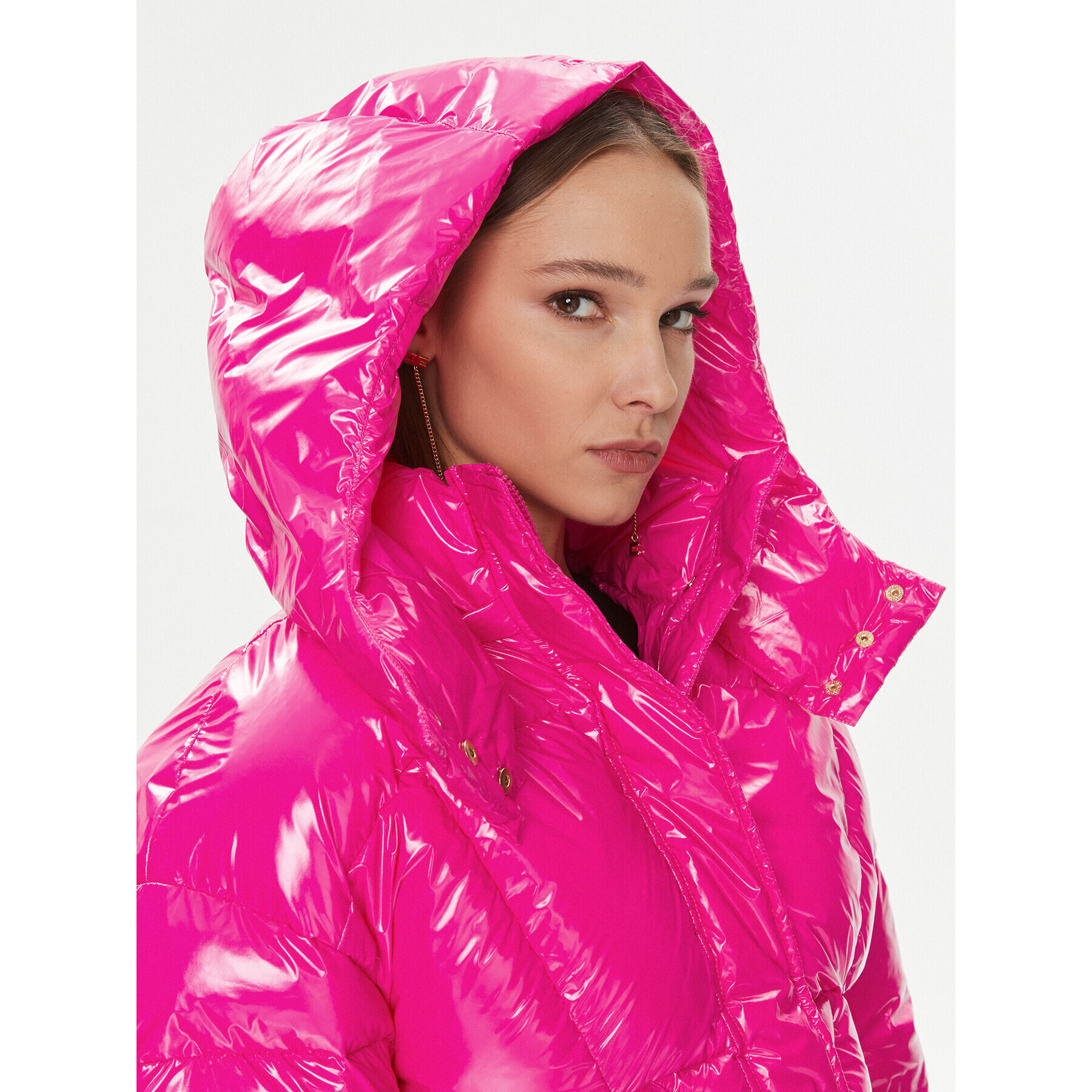 Pinko Пухено яке Gateway 101596 A00N Розов Regular Fit - Pepit.bg