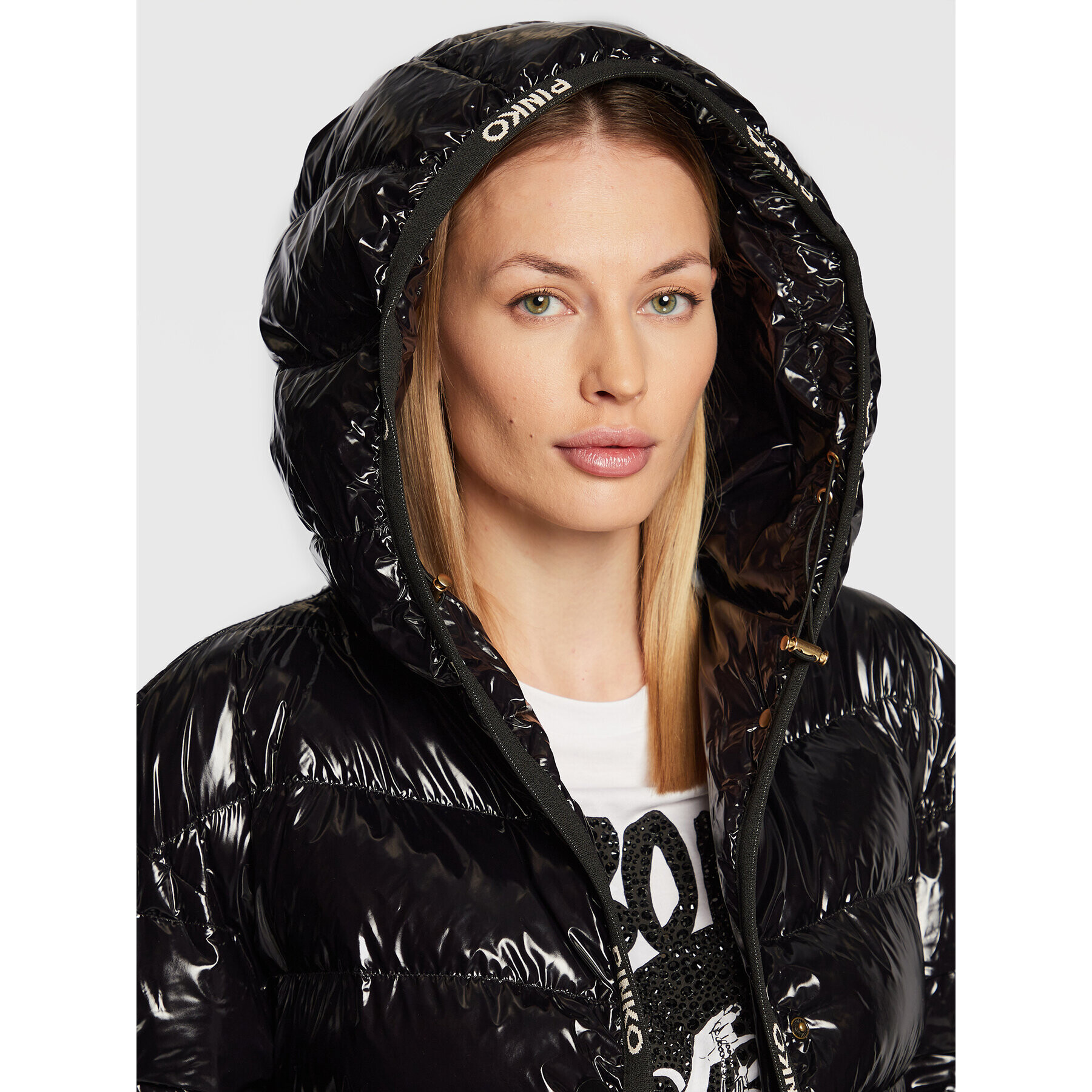 Pinko Пухено яке Ida 1G18CY A00N Черен Regular Fit - Pepit.bg
