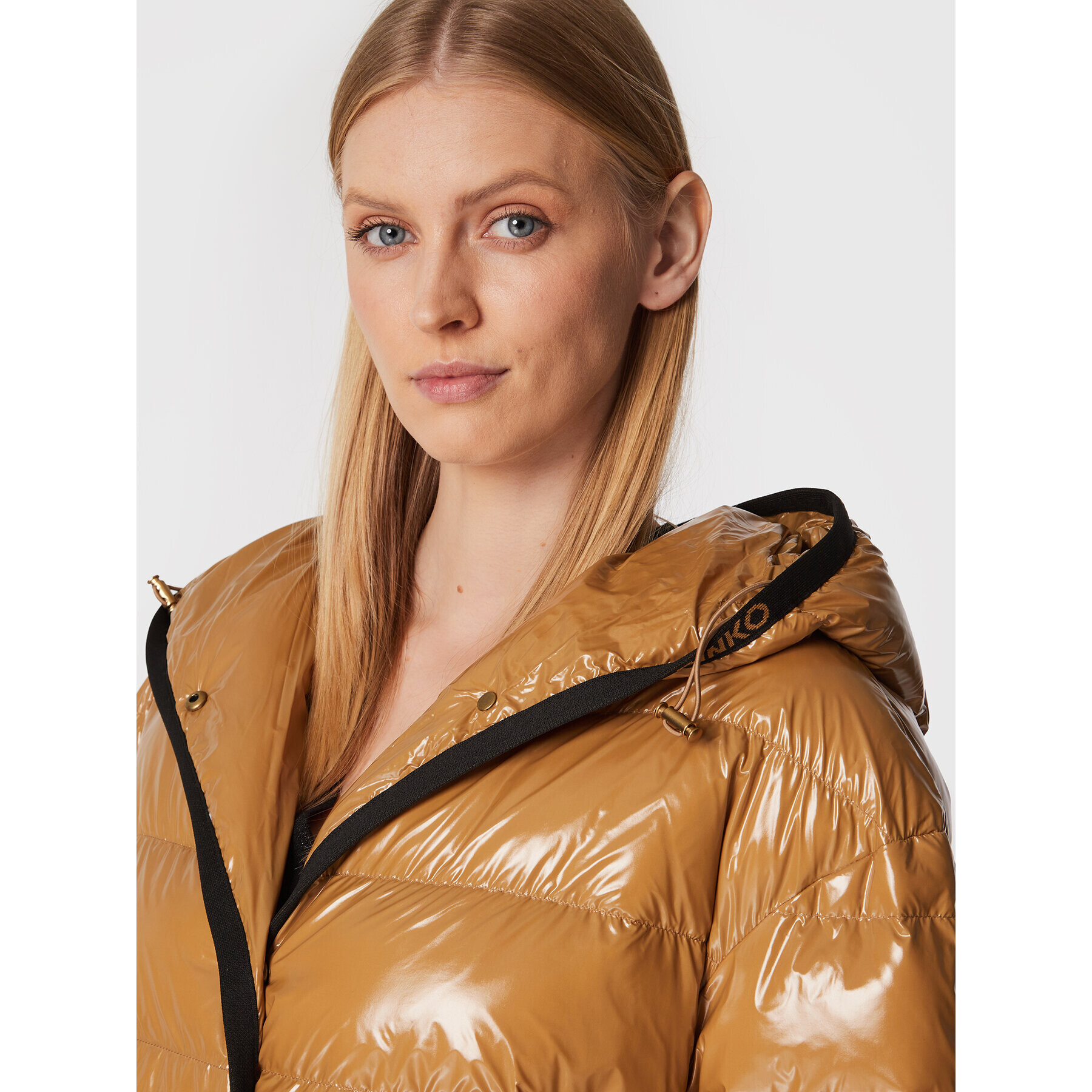 Pinko Пухено яке Ida 1G18CY A00N Кафяв Regular Fit - Pepit.bg