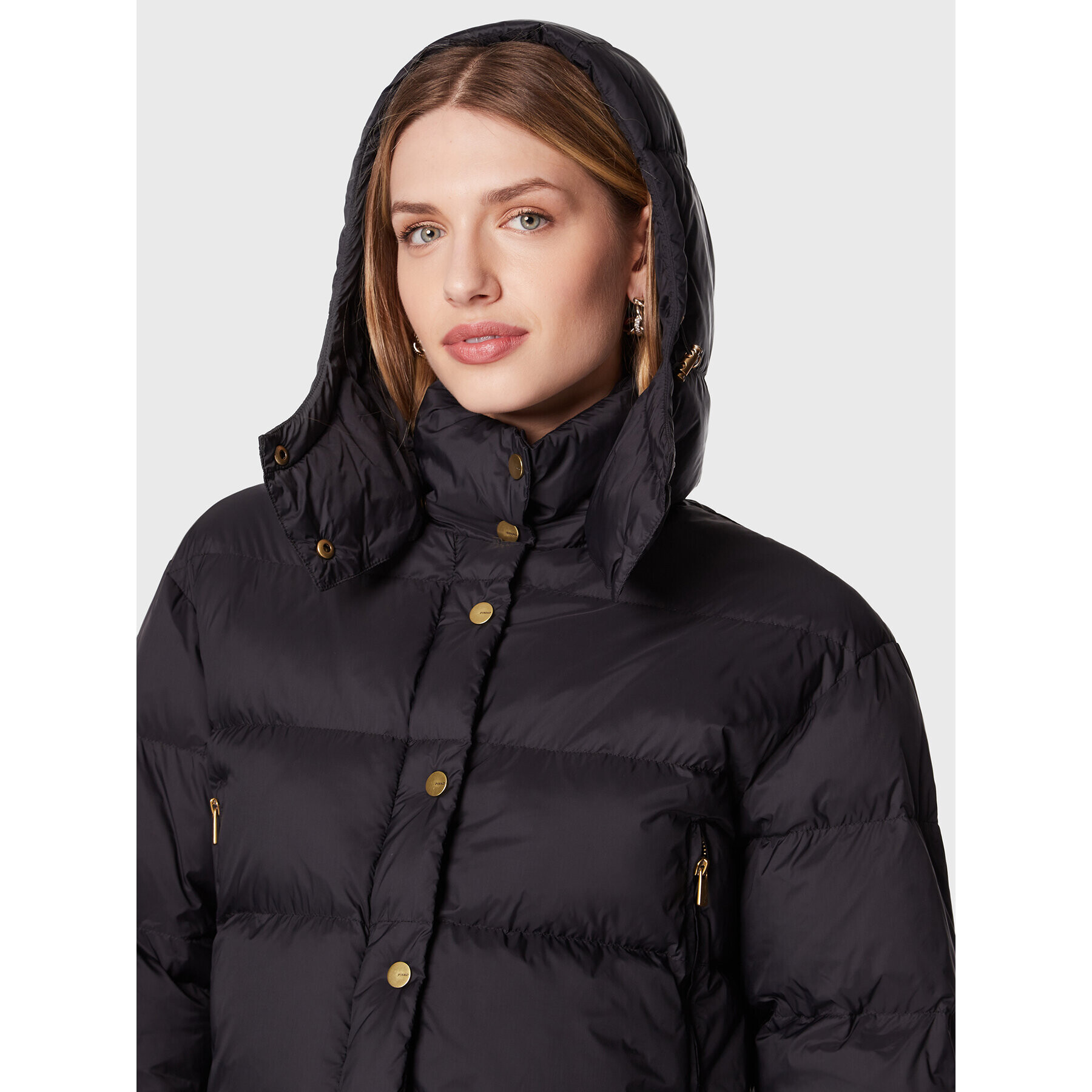 Pinko Пухено яке Irma 1G18E4 Y834 Черен Regular Fit - Pepit.bg