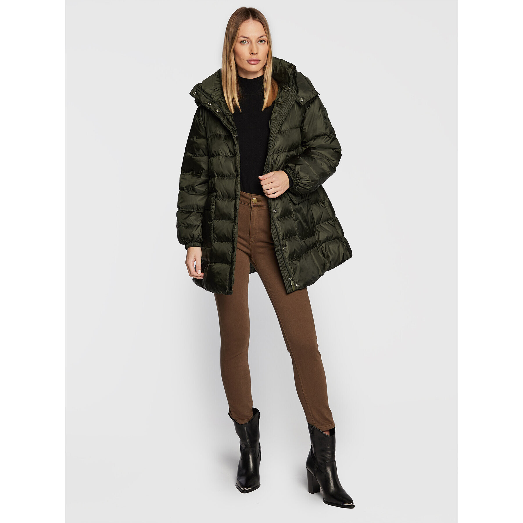 Pinko Пухено яке Irmina 1G18CZ Y43Q Зелен Oversize - Pepit.bg