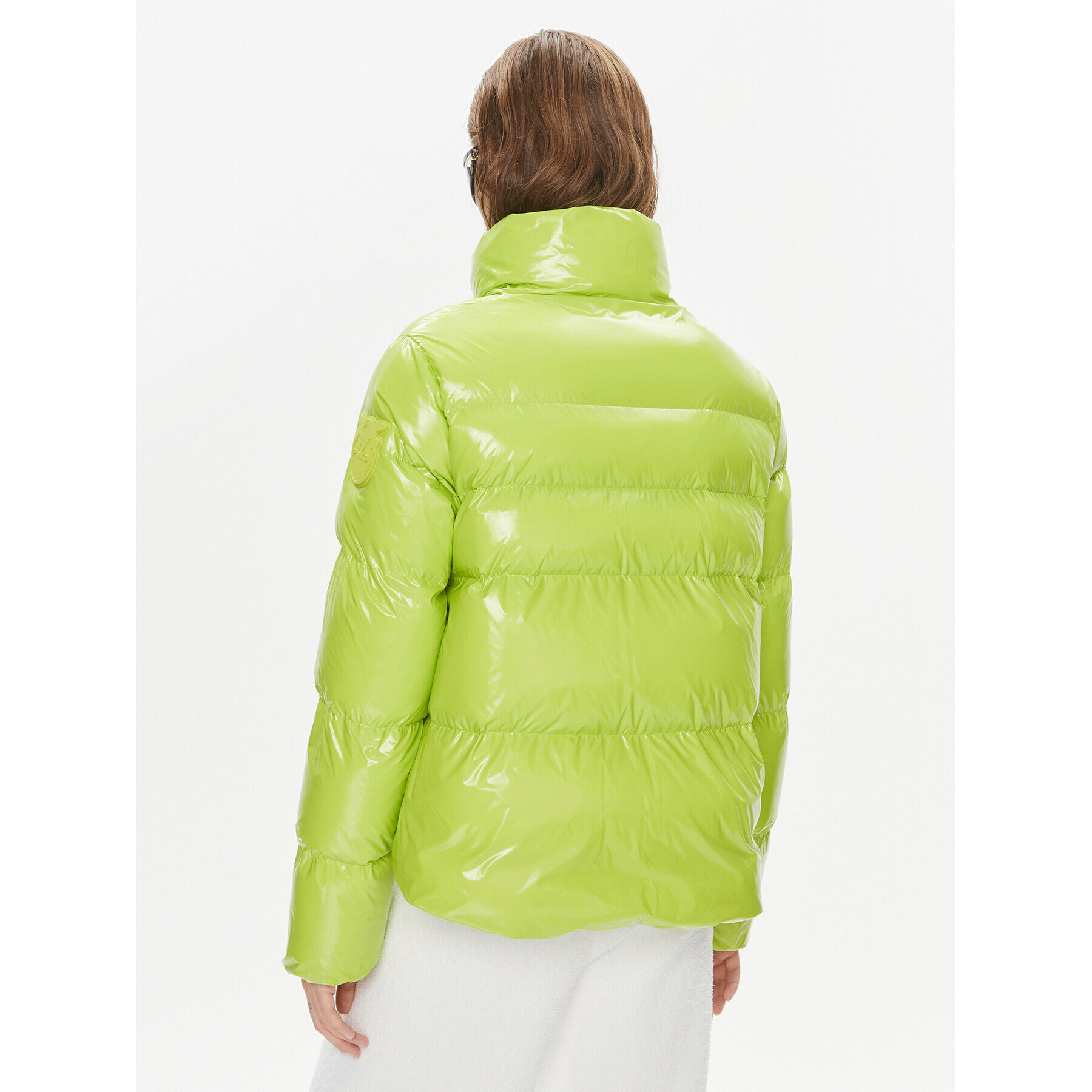 Pinko Пухено яке Micro 101598 A11K Зелен Regular Fit - Pepit.bg