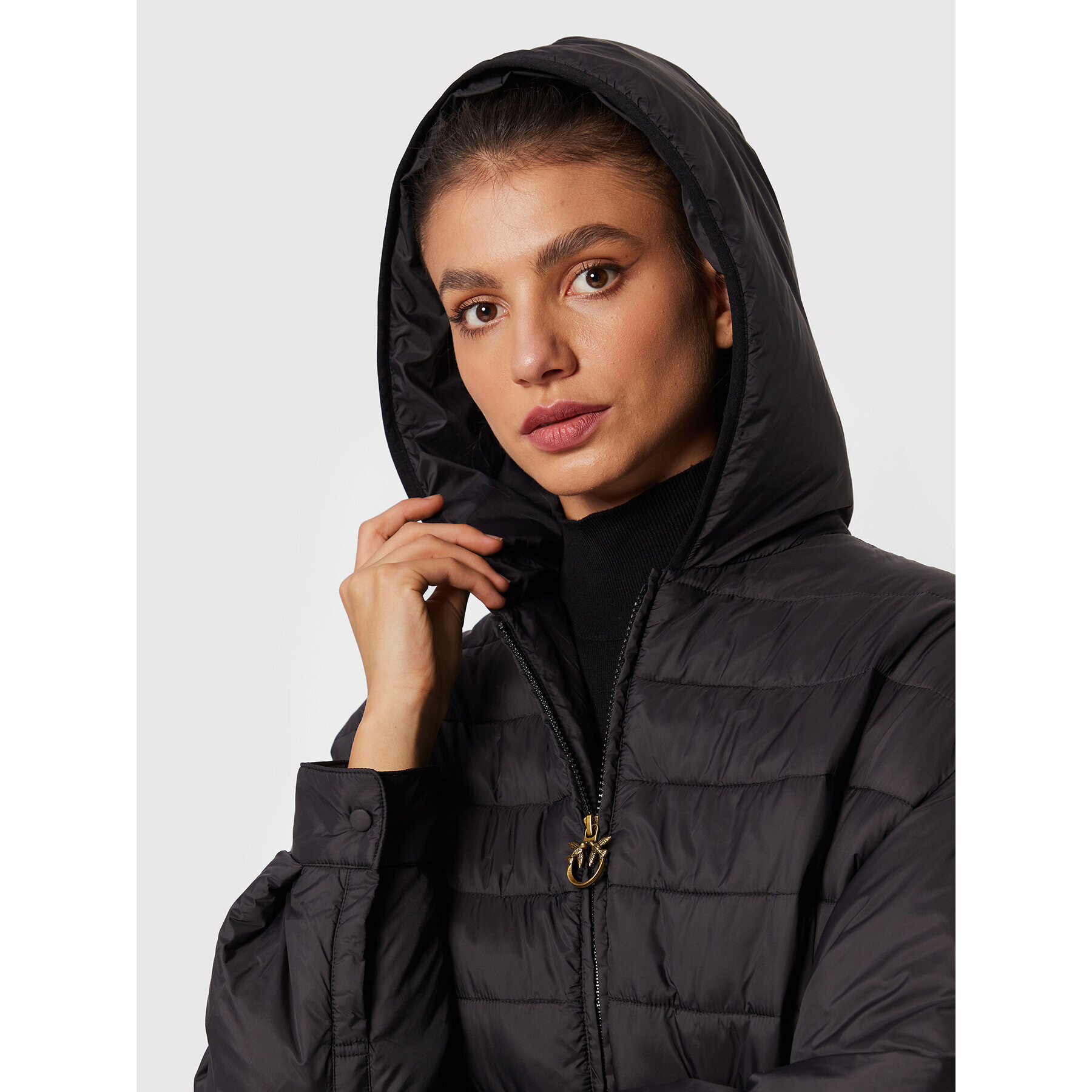 Pinko Пухено яке Orsola 1G184R Y87D Черен Relaxed Fit - Pepit.bg