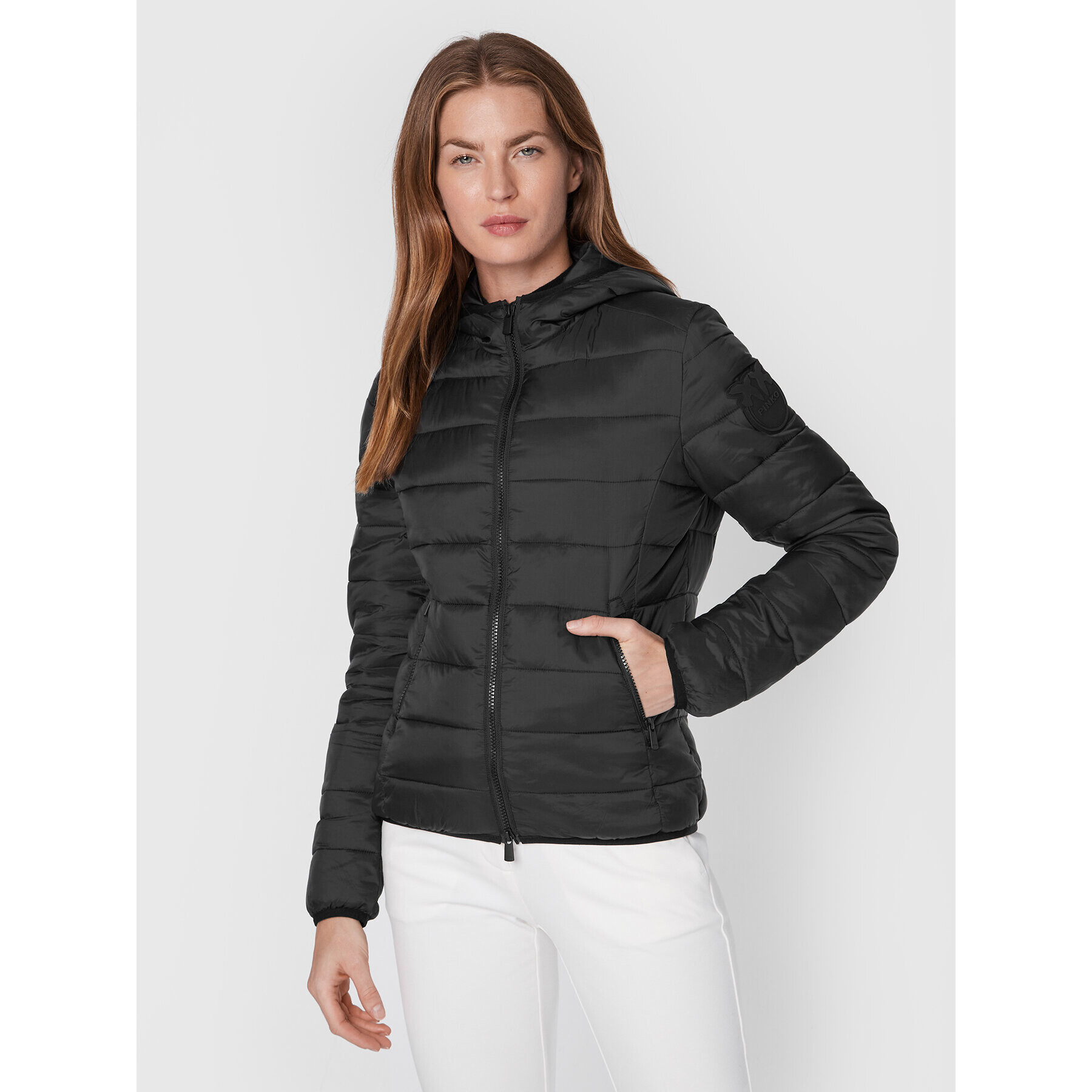 Pinko Пухено яке Uzzano 1G1811 Y87D Черен Regular Fit - Pepit.bg
