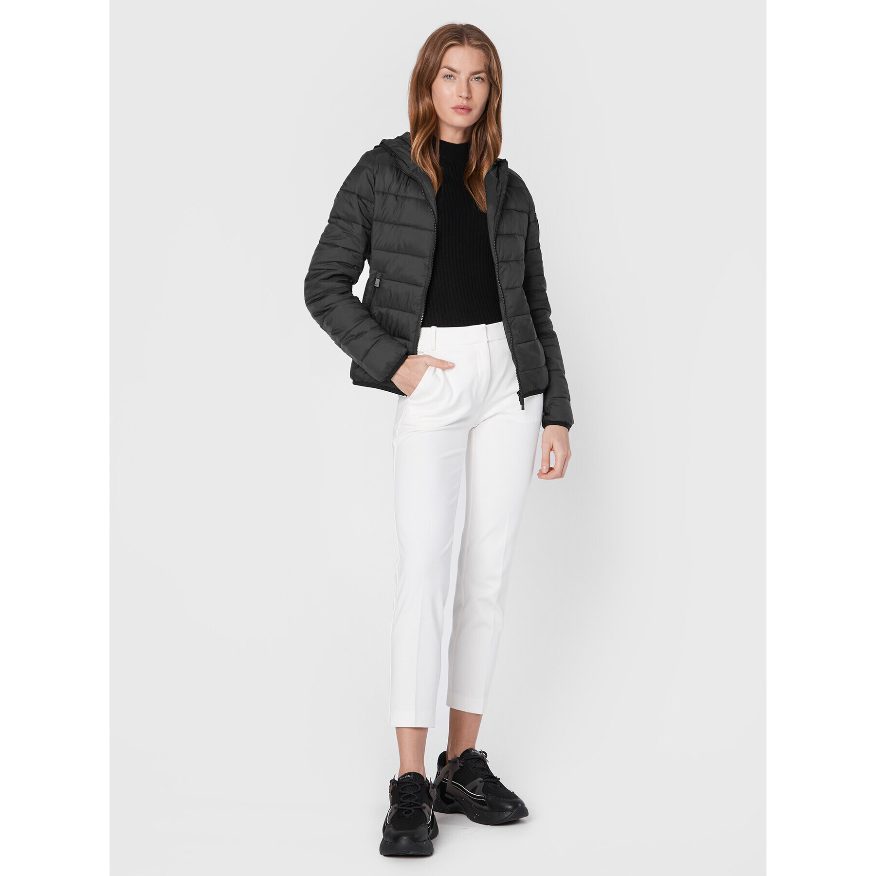 Pinko Пухено яке Uzzano 1G1811 Y87D Черен Regular Fit - Pepit.bg