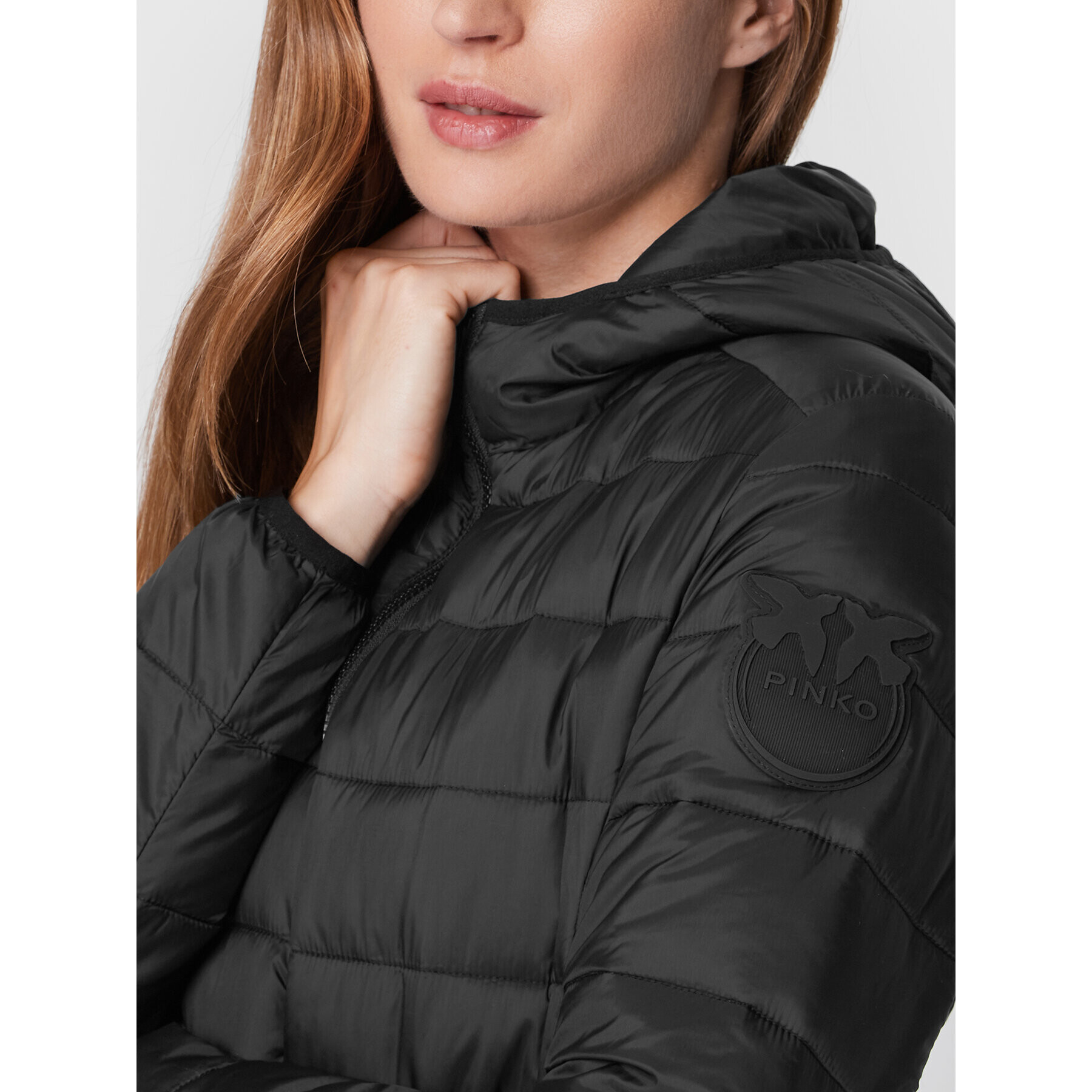 Pinko Пухено яке Uzzano 1G1811 Y87D Черен Regular Fit - Pepit.bg