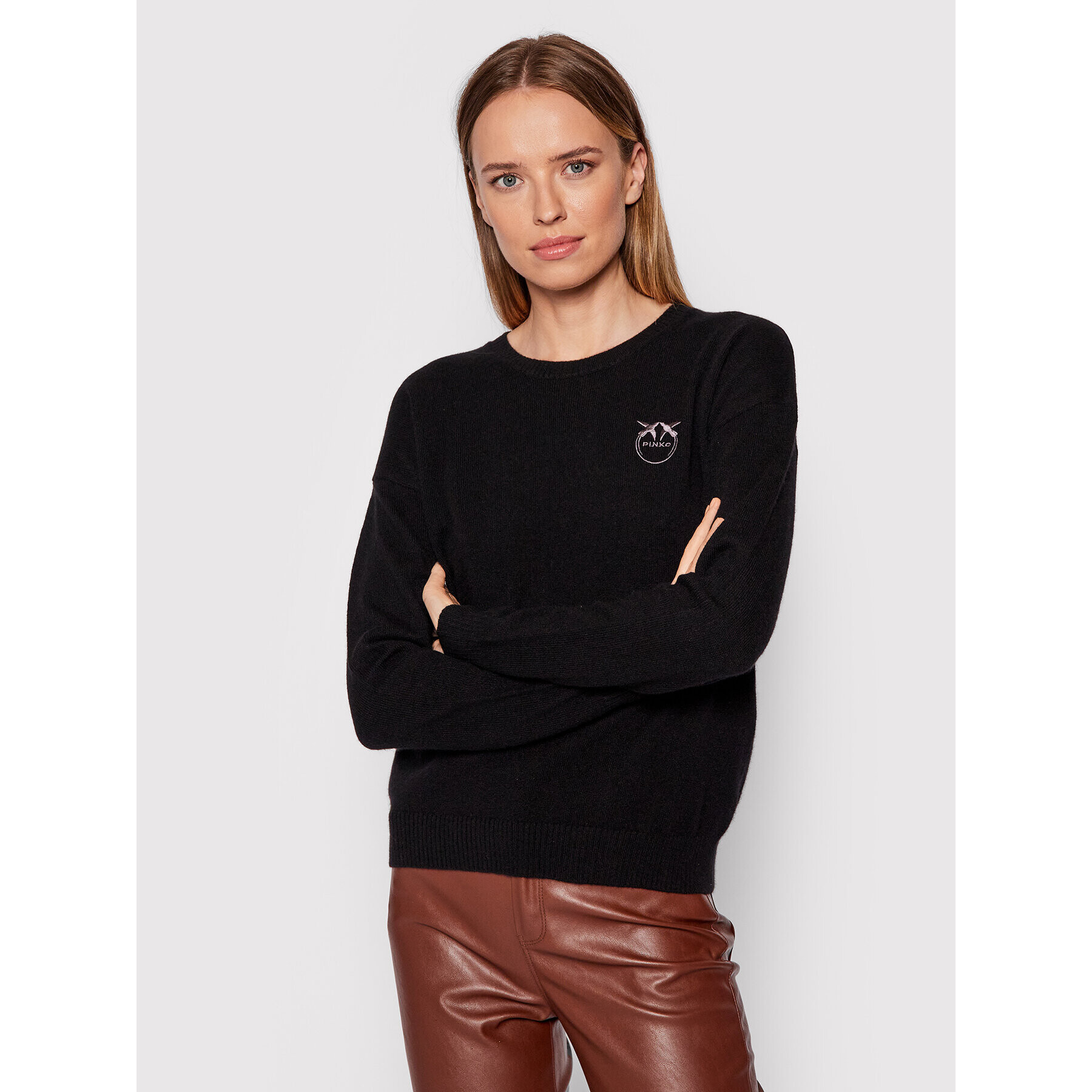 Pinko Пуловер 1G167S Y774 Черен Regular Fit - Pepit.bg
