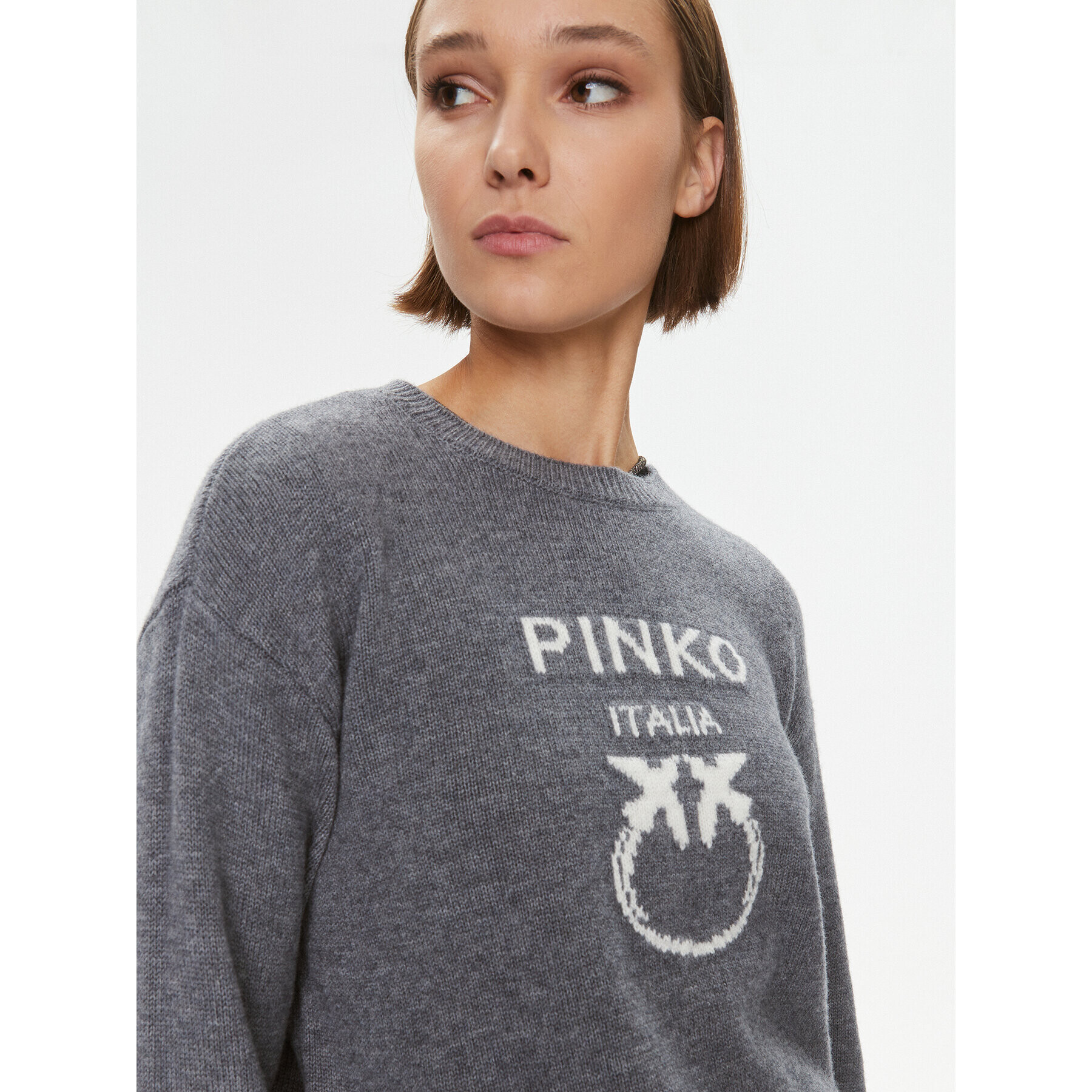 Pinko Пуловер Burgos 100414 Y7Z4 Сив Regular Fit - Pepit.bg