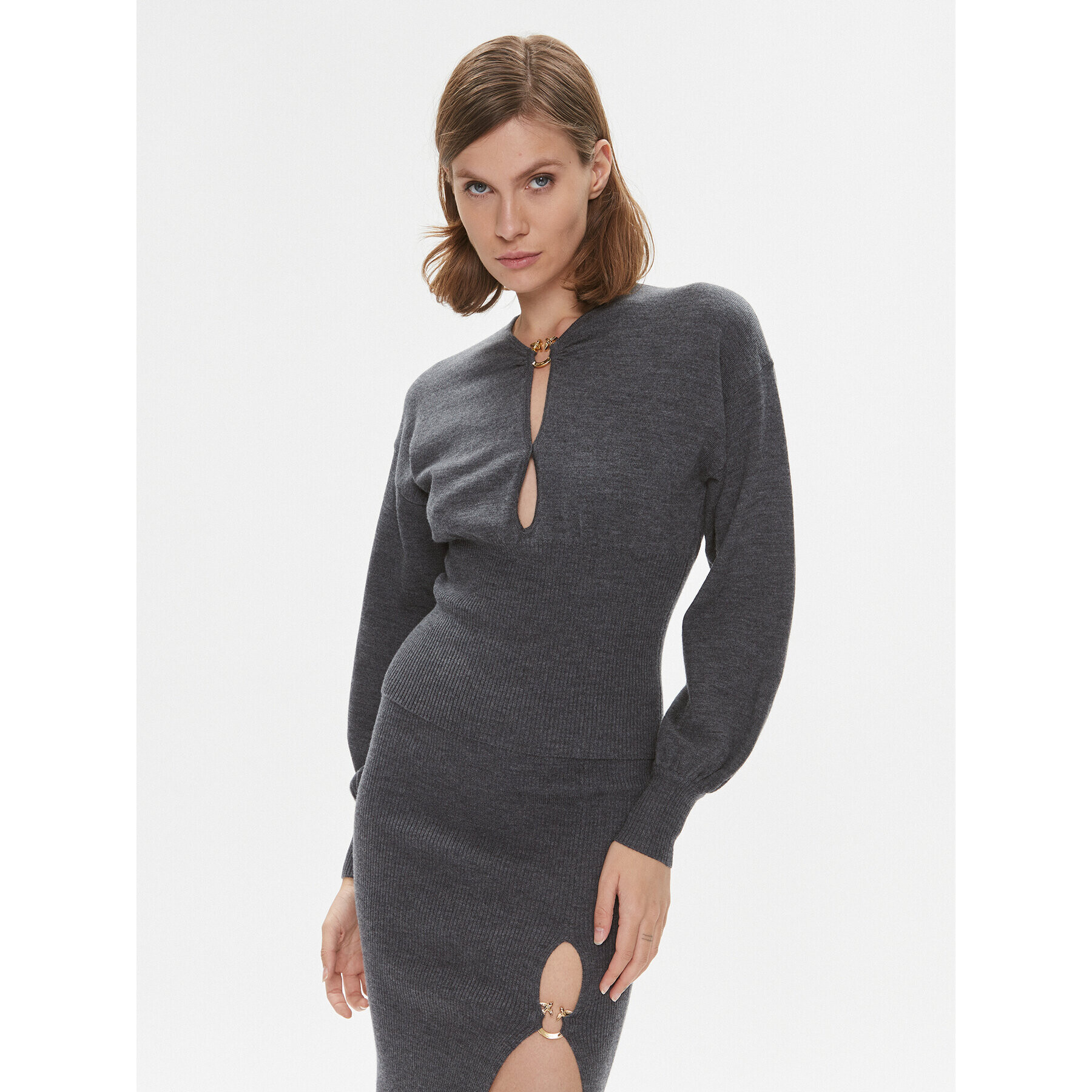 Pinko Пуловер Chioccia 101848 A15S Сив Regular Fit - Pepit.bg