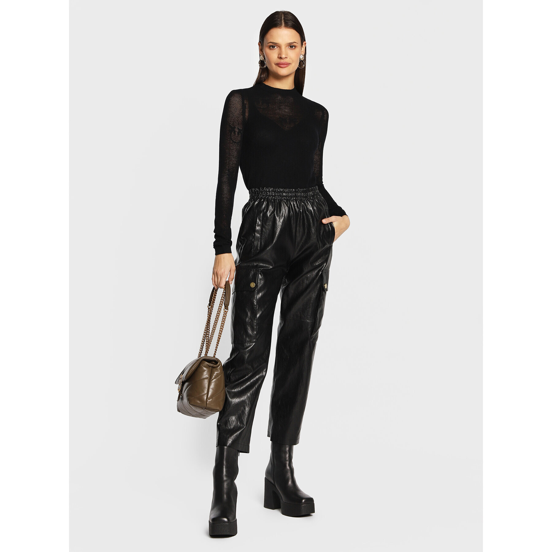 Pinko Пуловер Cocarum 1G182N A02P Черен Slim Fit - Pepit.bg