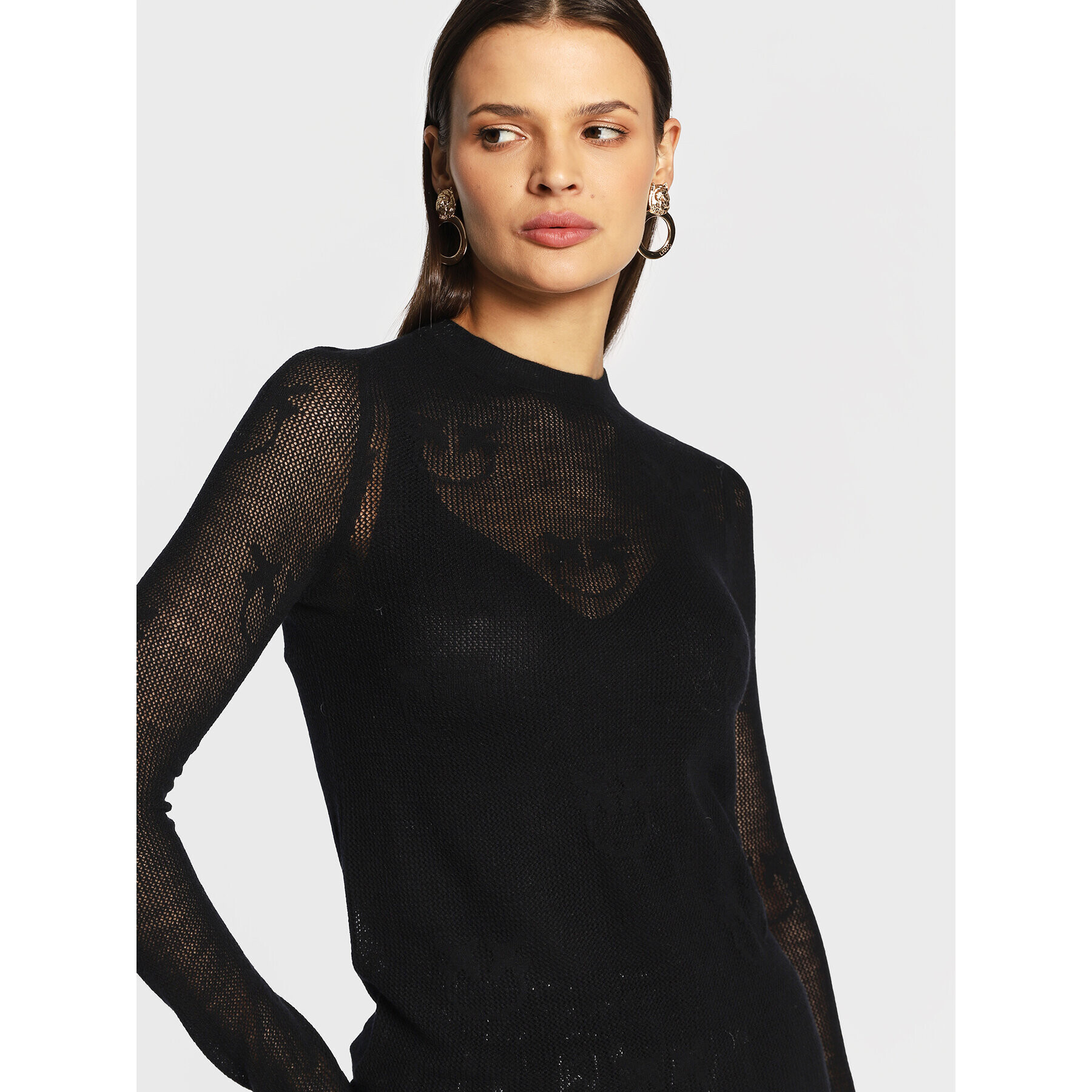 Pinko Пуловер Cocarum 1G182N A02P Черен Slim Fit - Pepit.bg