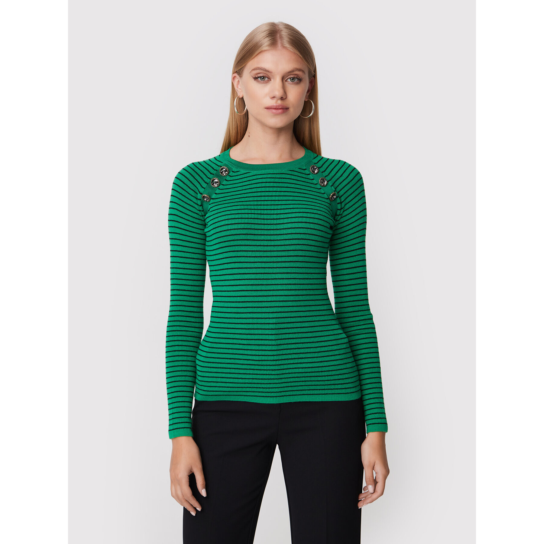 Pinko Пуловер Desert 1G1826 A027 Зелен Regular Fit - Pepit.bg