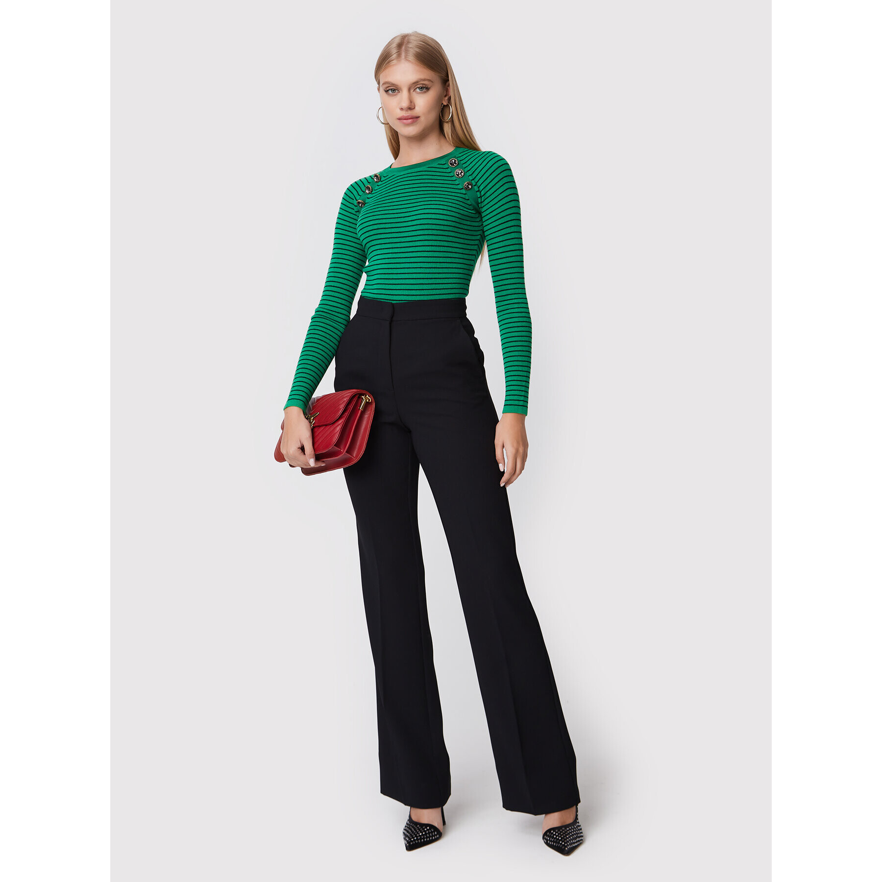 Pinko Пуловер Desert 1G1826 A027 Зелен Regular Fit - Pepit.bg