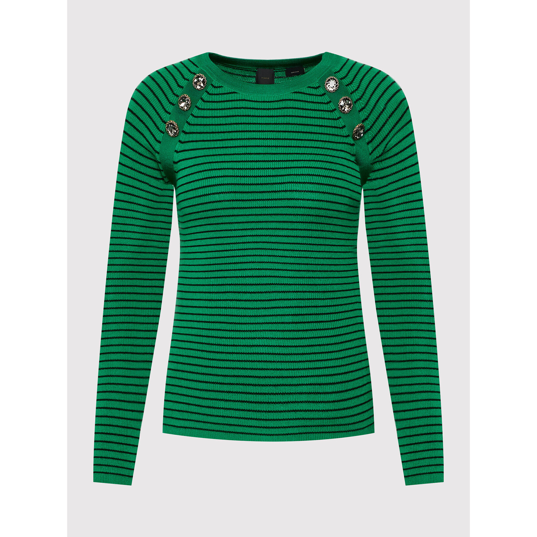 Pinko Пуловер Desert 1G1826 A027 Зелен Regular Fit - Pepit.bg