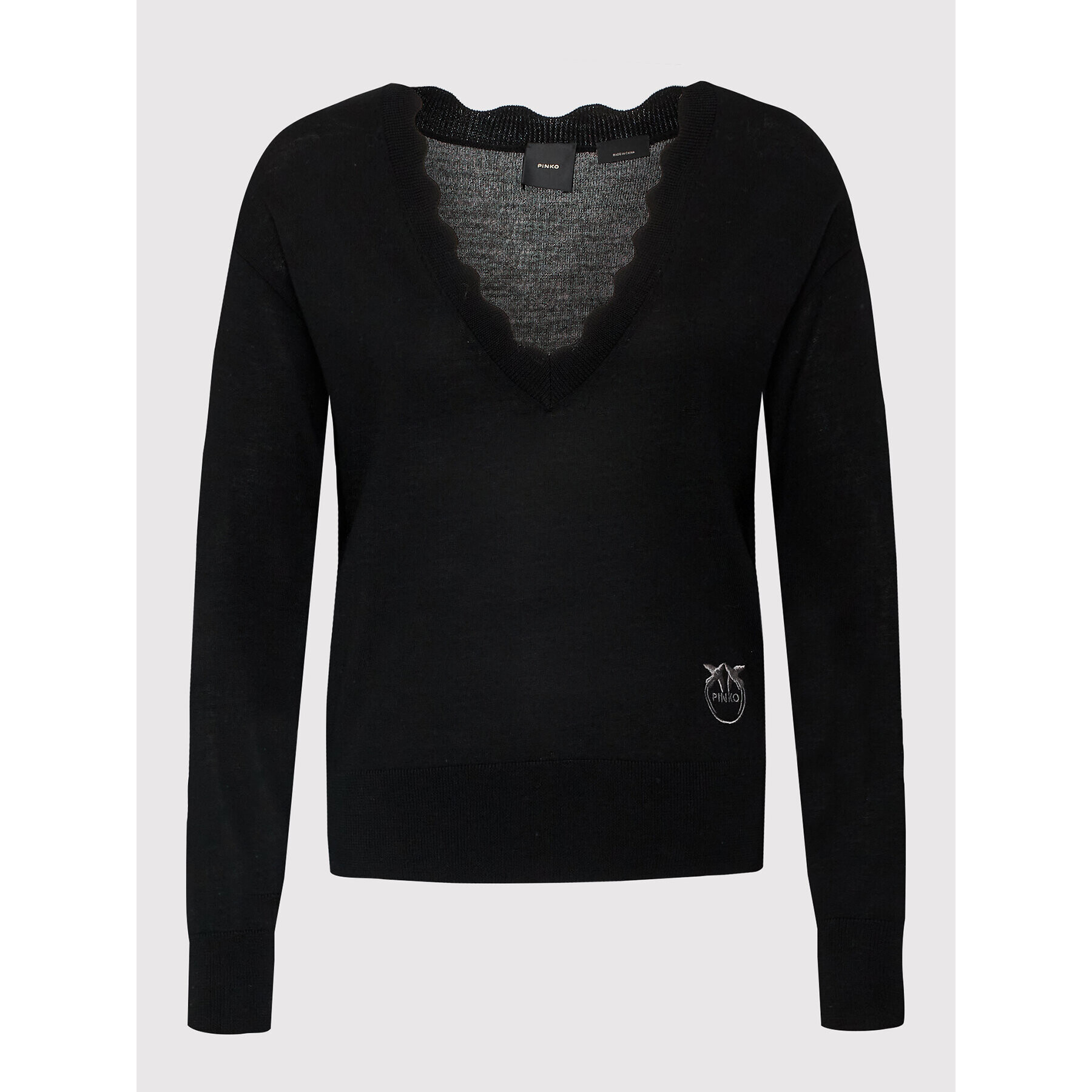 Pinko Пуловер Nosiola 1G17UB Y77 Черен Regular Fit - Pepit.bg