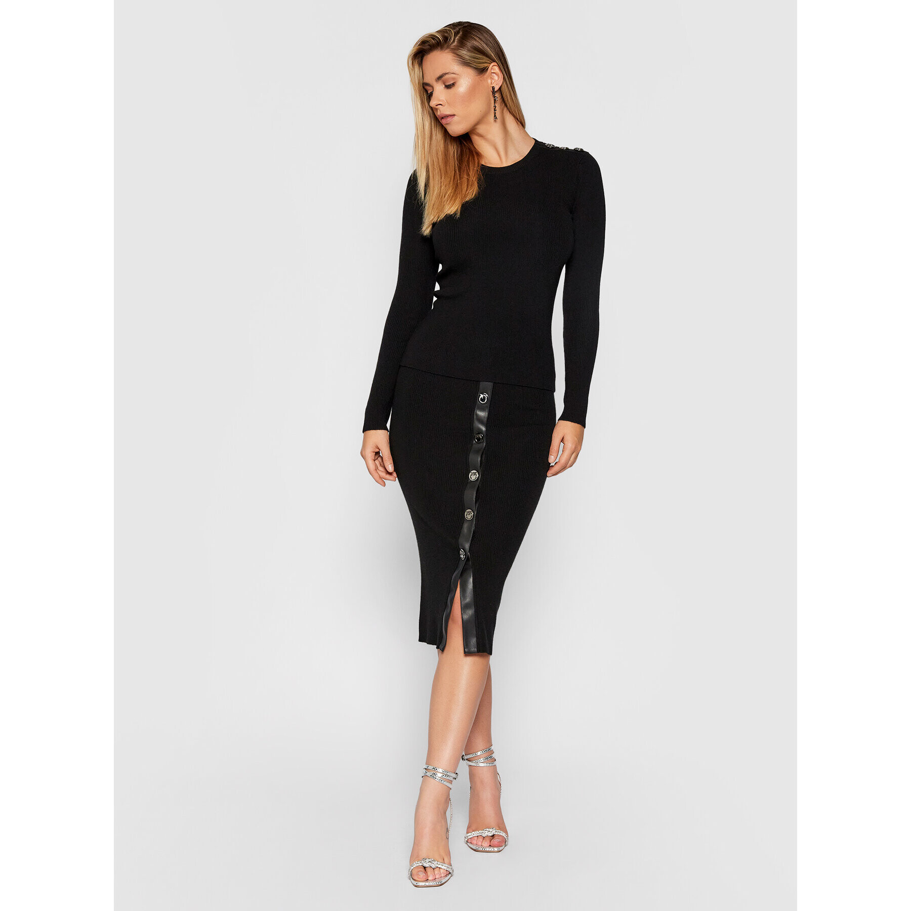 Pinko Пуловер Terlaner 1G16AP Y77N Черен Slim Fit - Pepit.bg