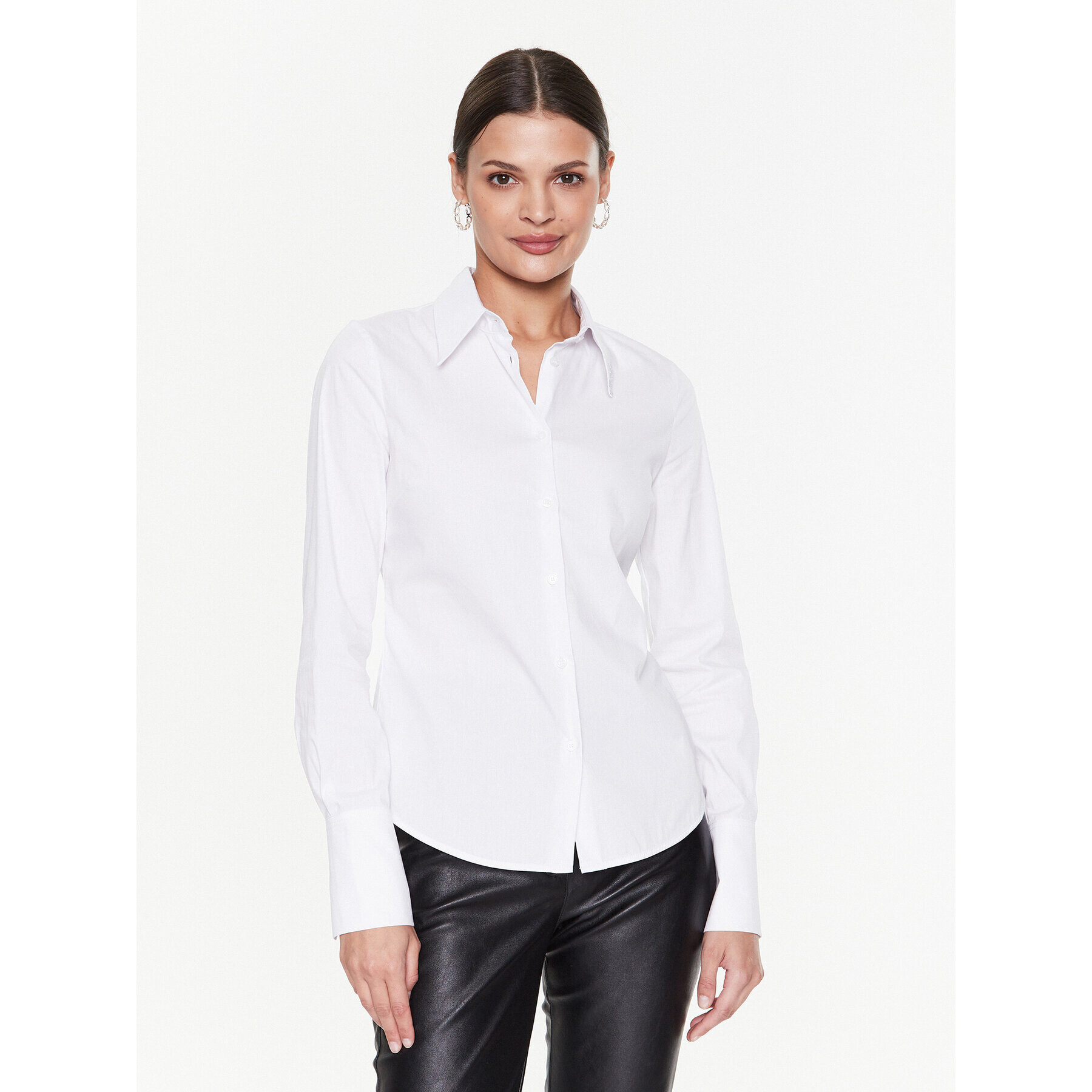 Pinko Риза 100696 A0ON Бял Slim Fit - Pepit.bg