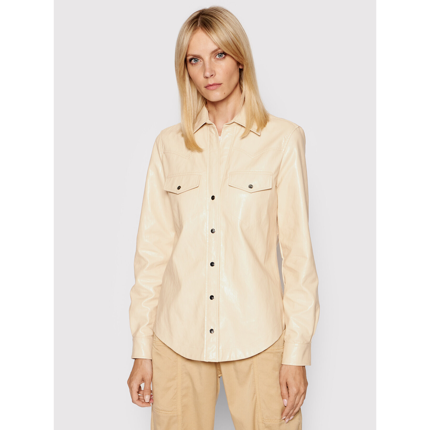Pinko Риза Ciambella 2 1G16EB 7866 Бежов Regular Fit - Pepit.bg