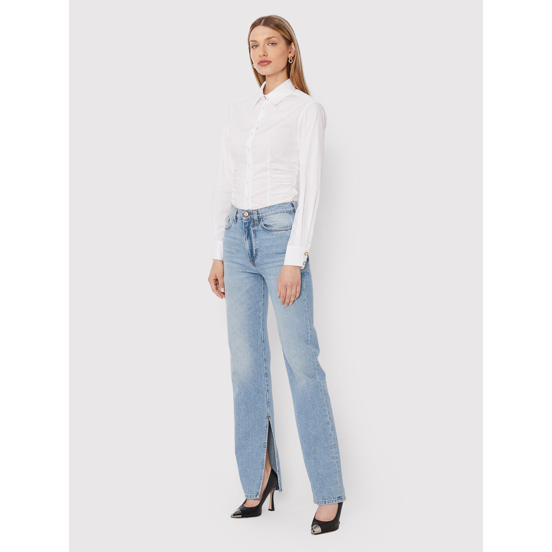 Pinko Риза Cornelie 1G18CG Y817 Бял Regular Fit - Pepit.bg