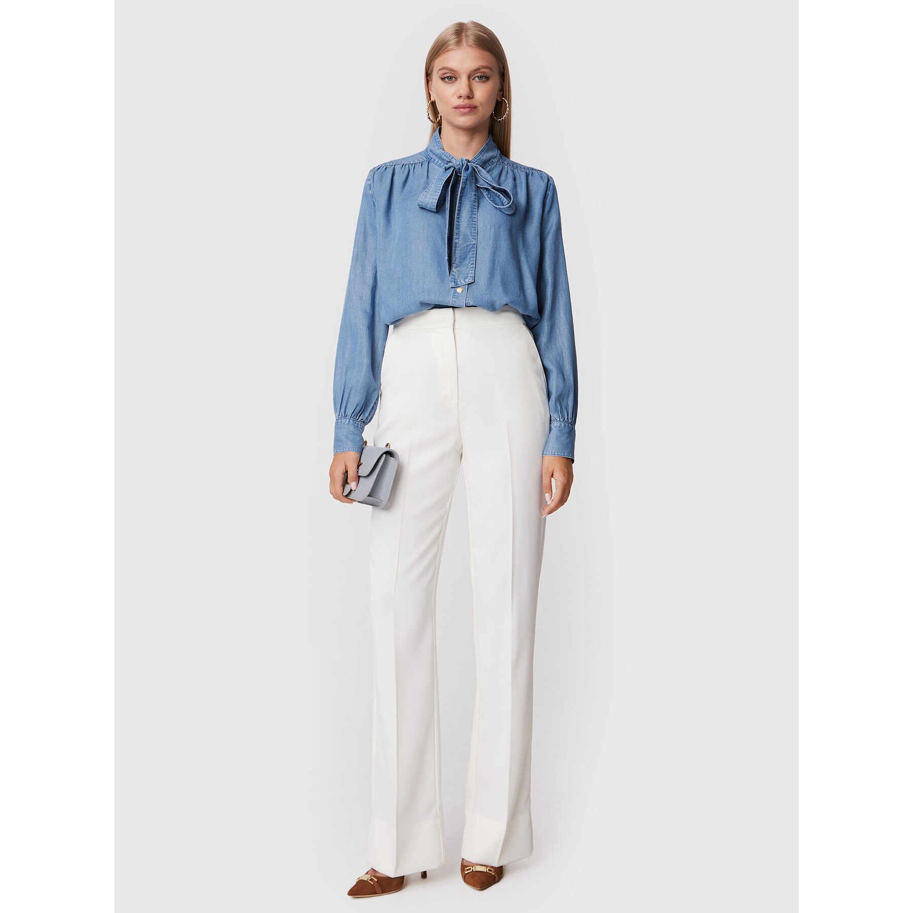 Pinko Риза Gnaulio 1J112R A0CW Син Relaxed Fit - Pepit.bg