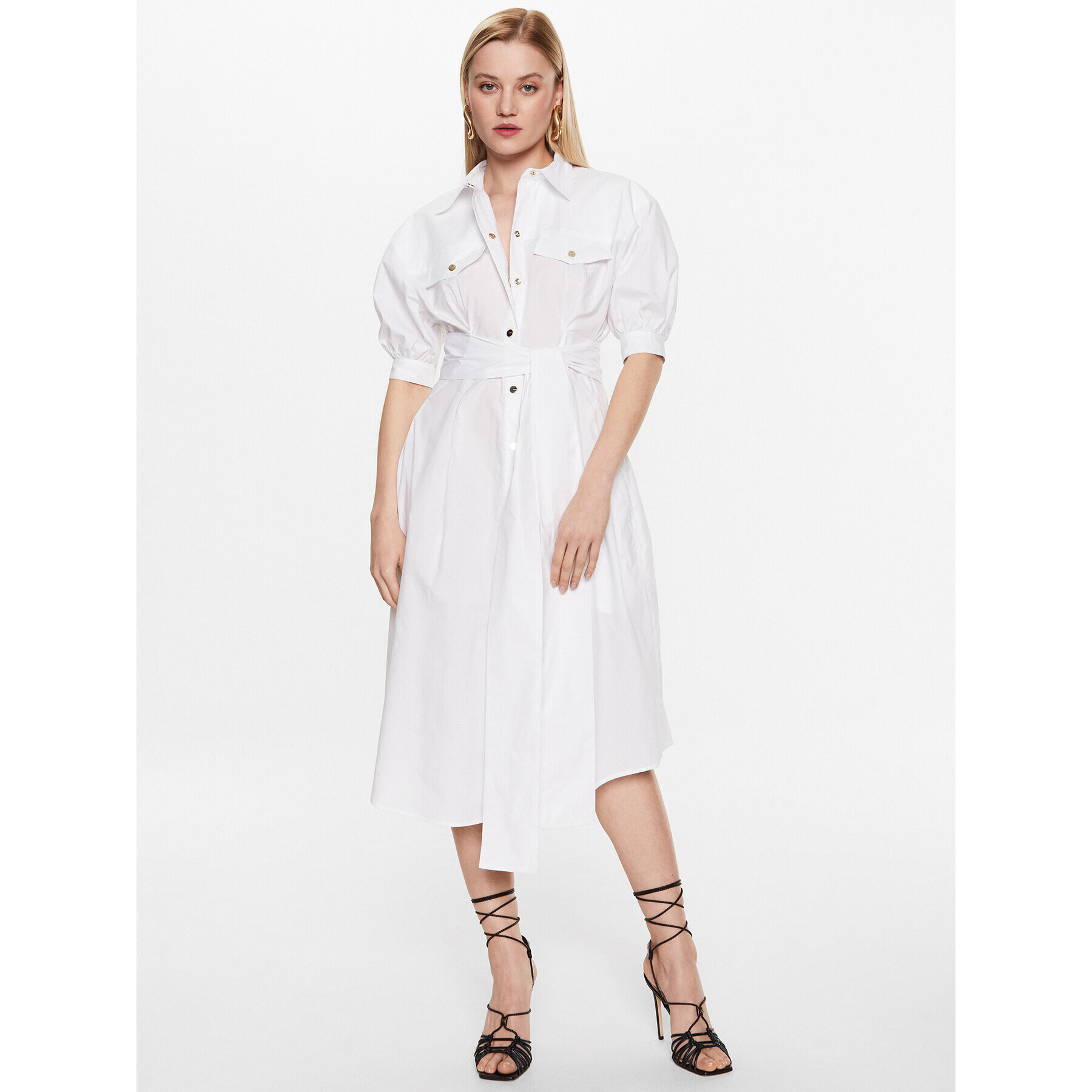 Pinko Рокля тип риза 100886 Y6VW Бял Regular Fit - Pepit.bg