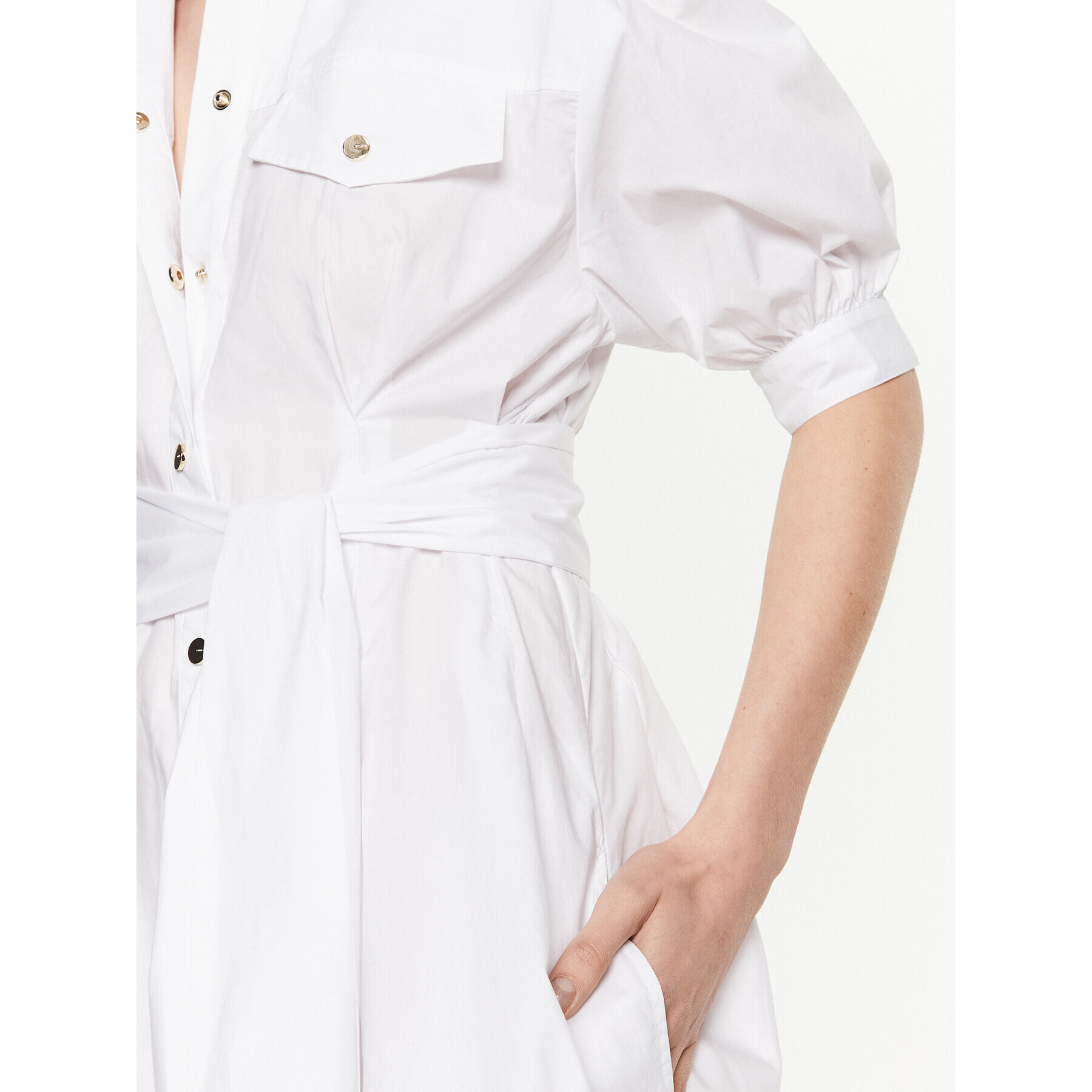 Pinko Рокля тип риза 100886 Y6VW Бял Regular Fit - Pepit.bg