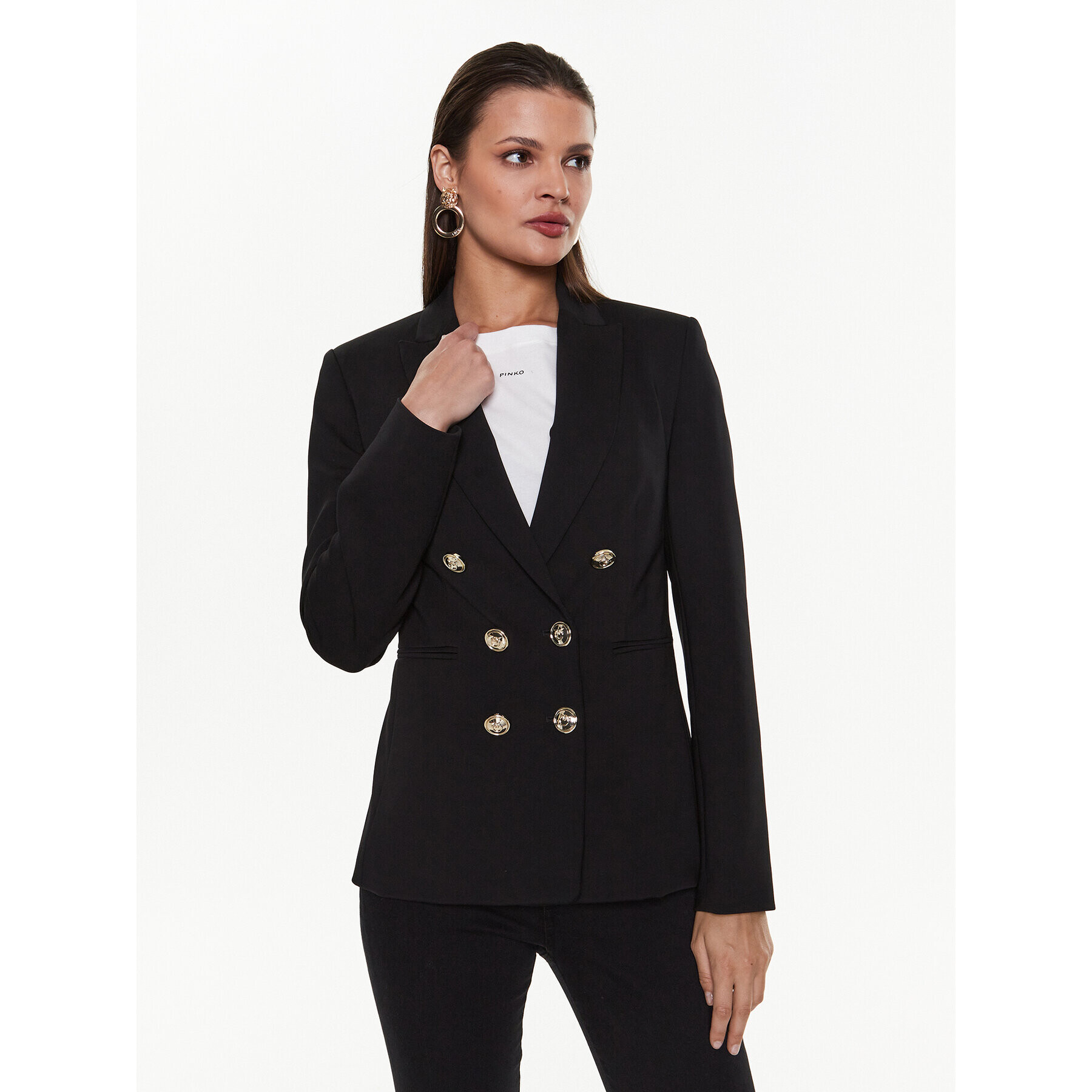 Pinko Сако Alexia 100256 A0IG Черен Regular Fit - Pepit.bg