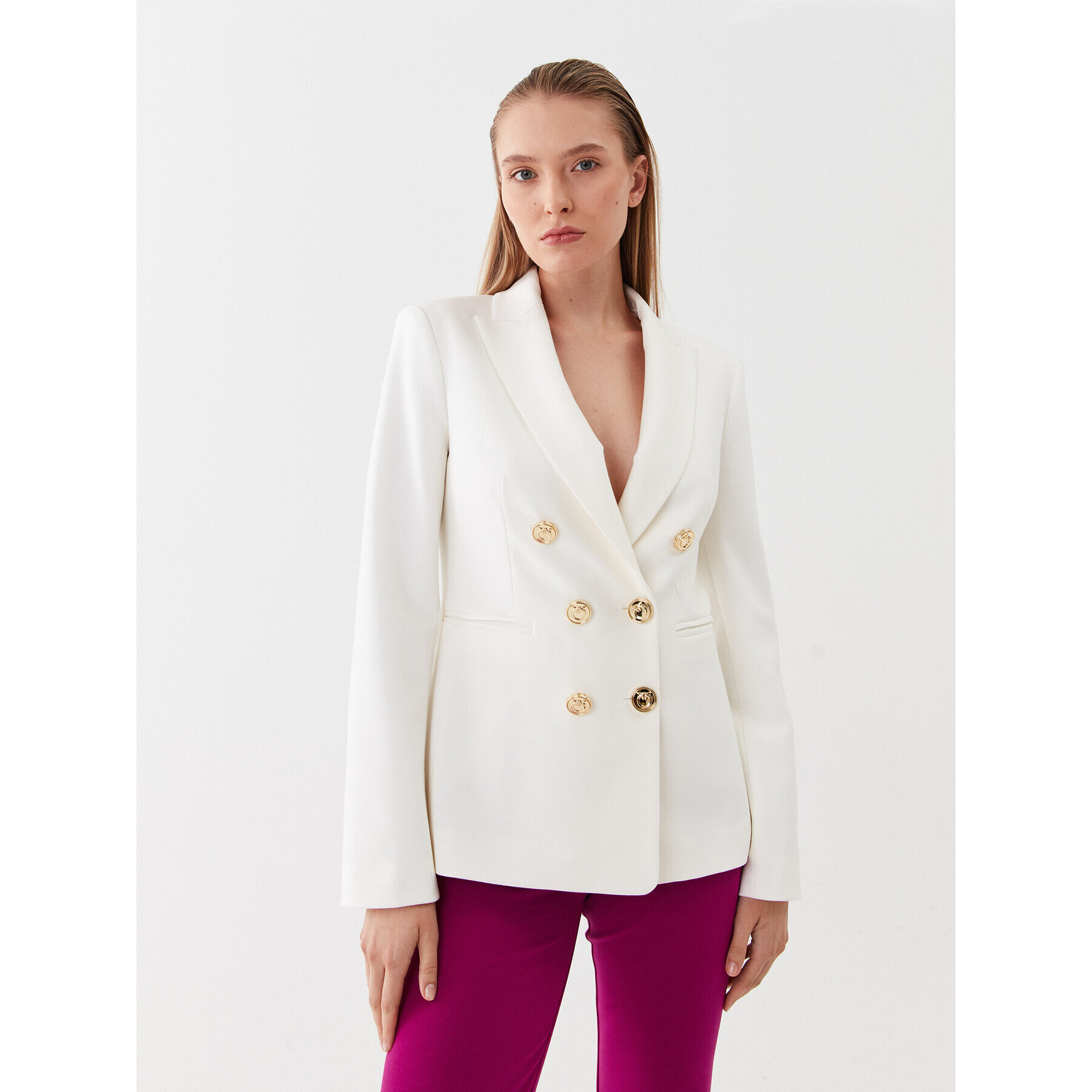 Pinko Сако Alexia 100256 A15O Бял Regular Fit - Pepit.bg
